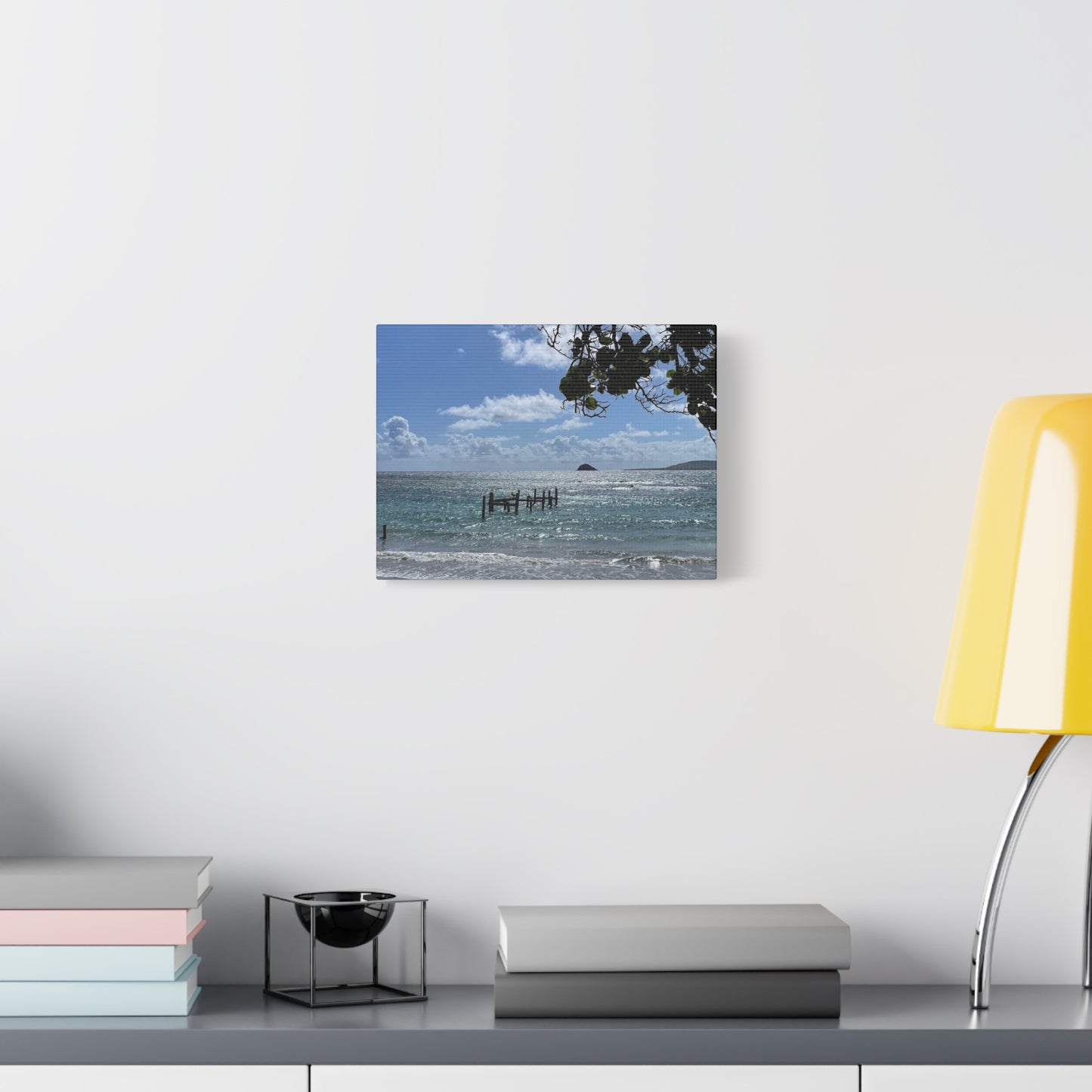 Coastal Serenity Canvas Art - 1.25" Stretched Wall Decor Nevis