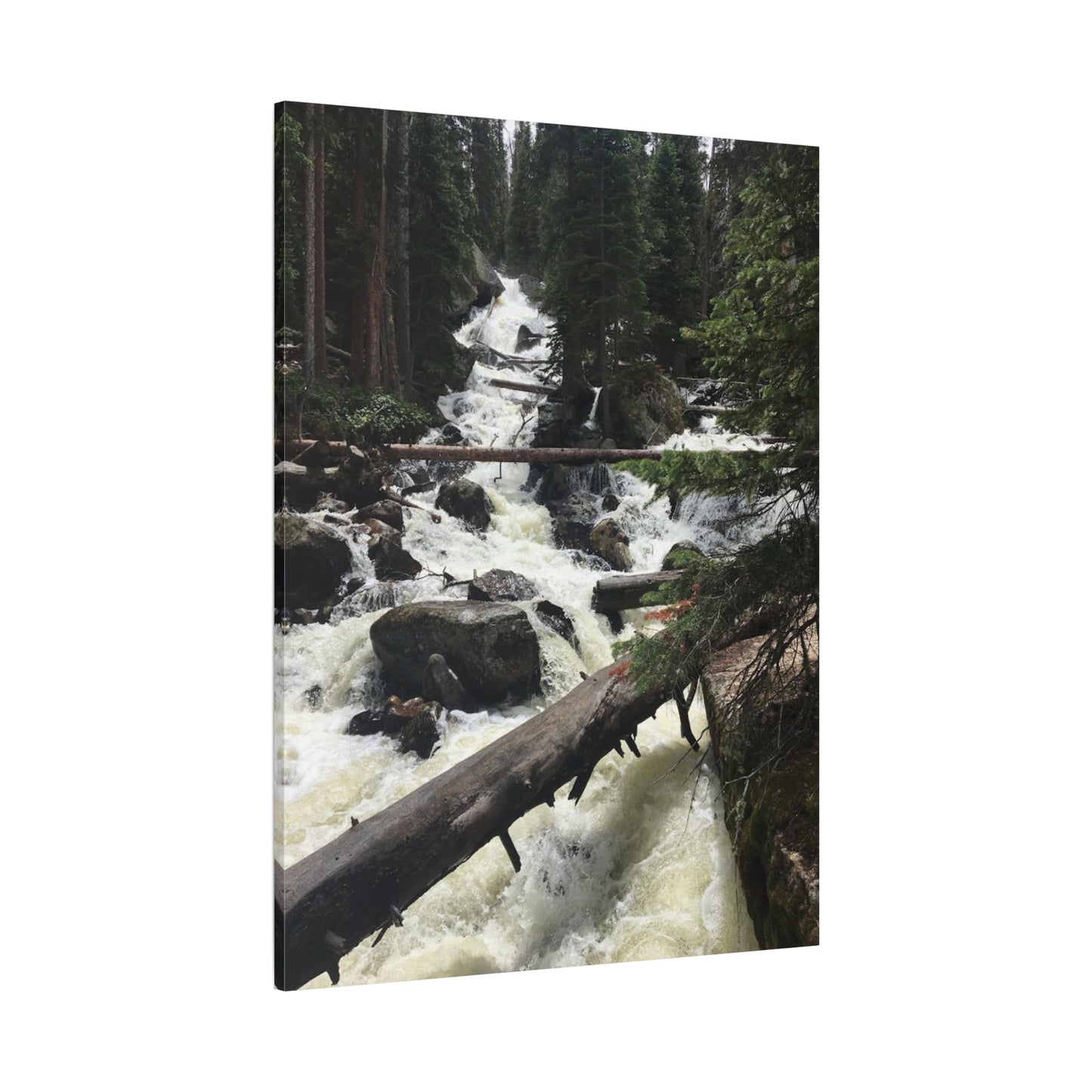 Nature Waterfall Canvas Art - Stretched Matte Wall Decor