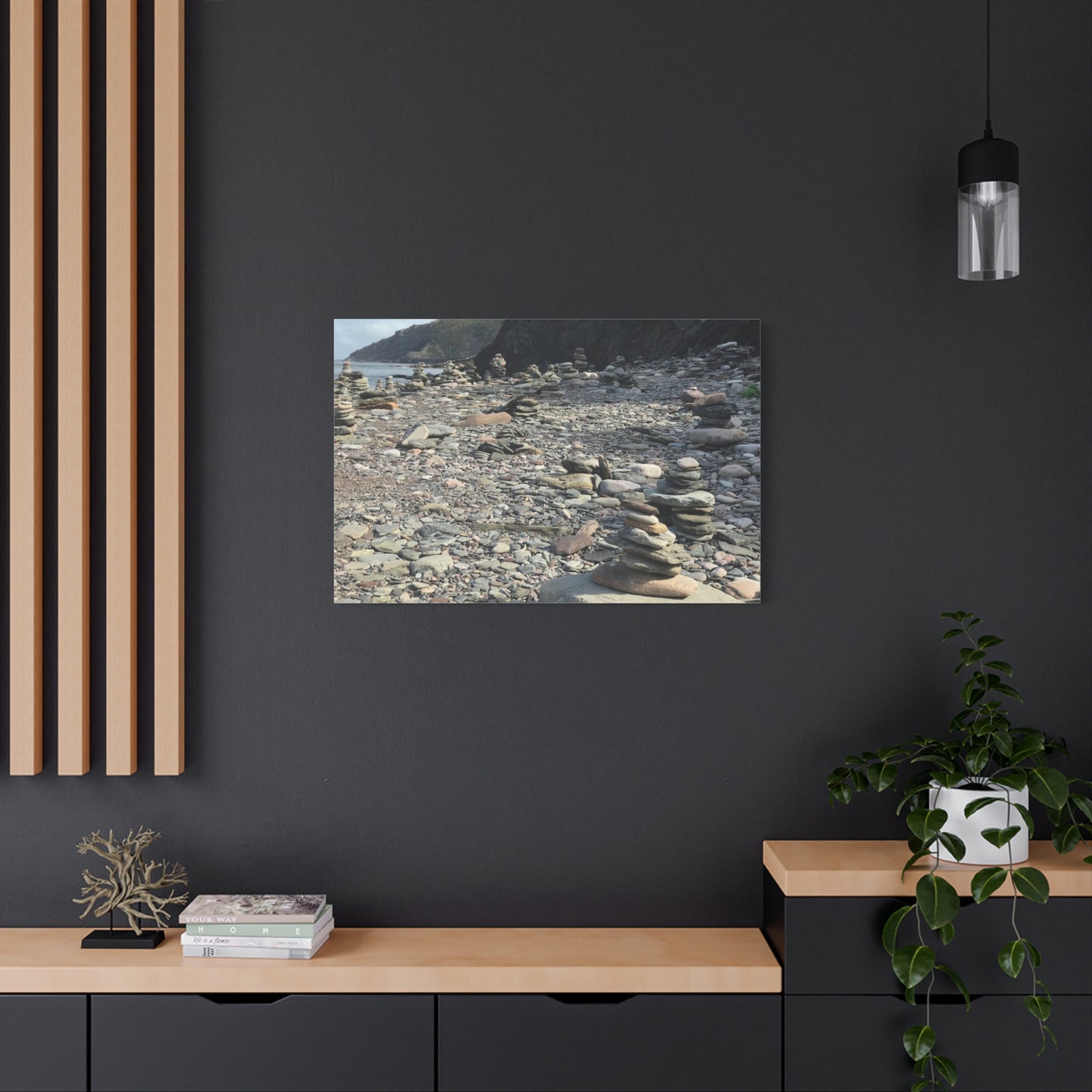 Peaceful Rock Stack Art Canvas - Nature-Inspired Wall Decor