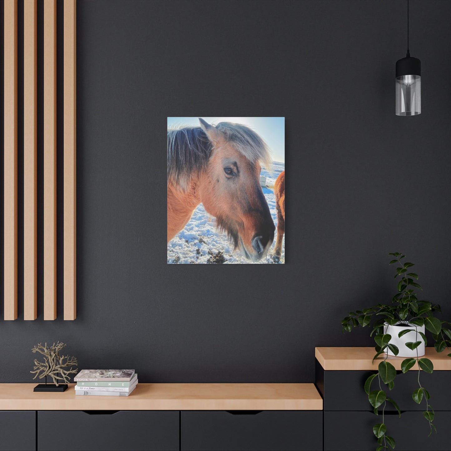 Beautiful Horse Canvas Wall Art - Stretched Matte Print for Animal Lovers