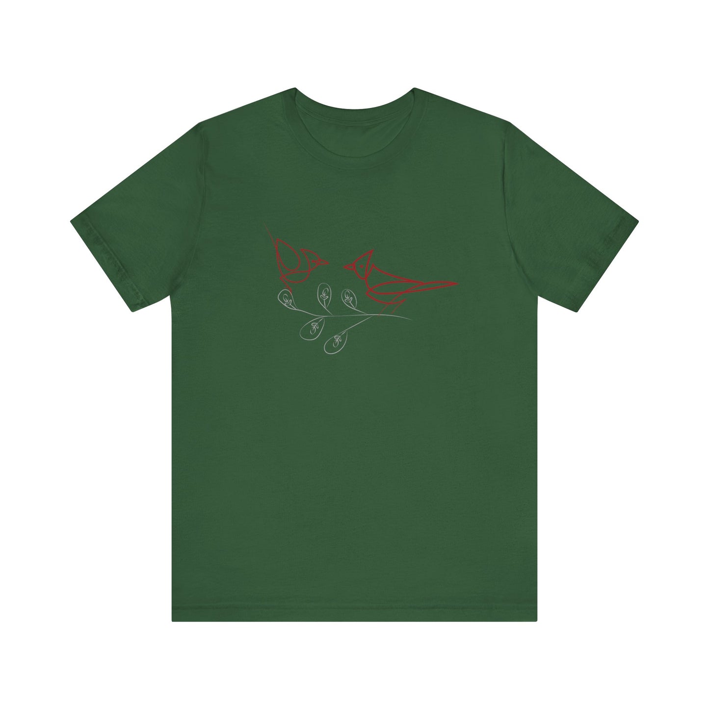 Cardinal Bird Short Sleeve Tee - Unisex Jersey T-Shirt
