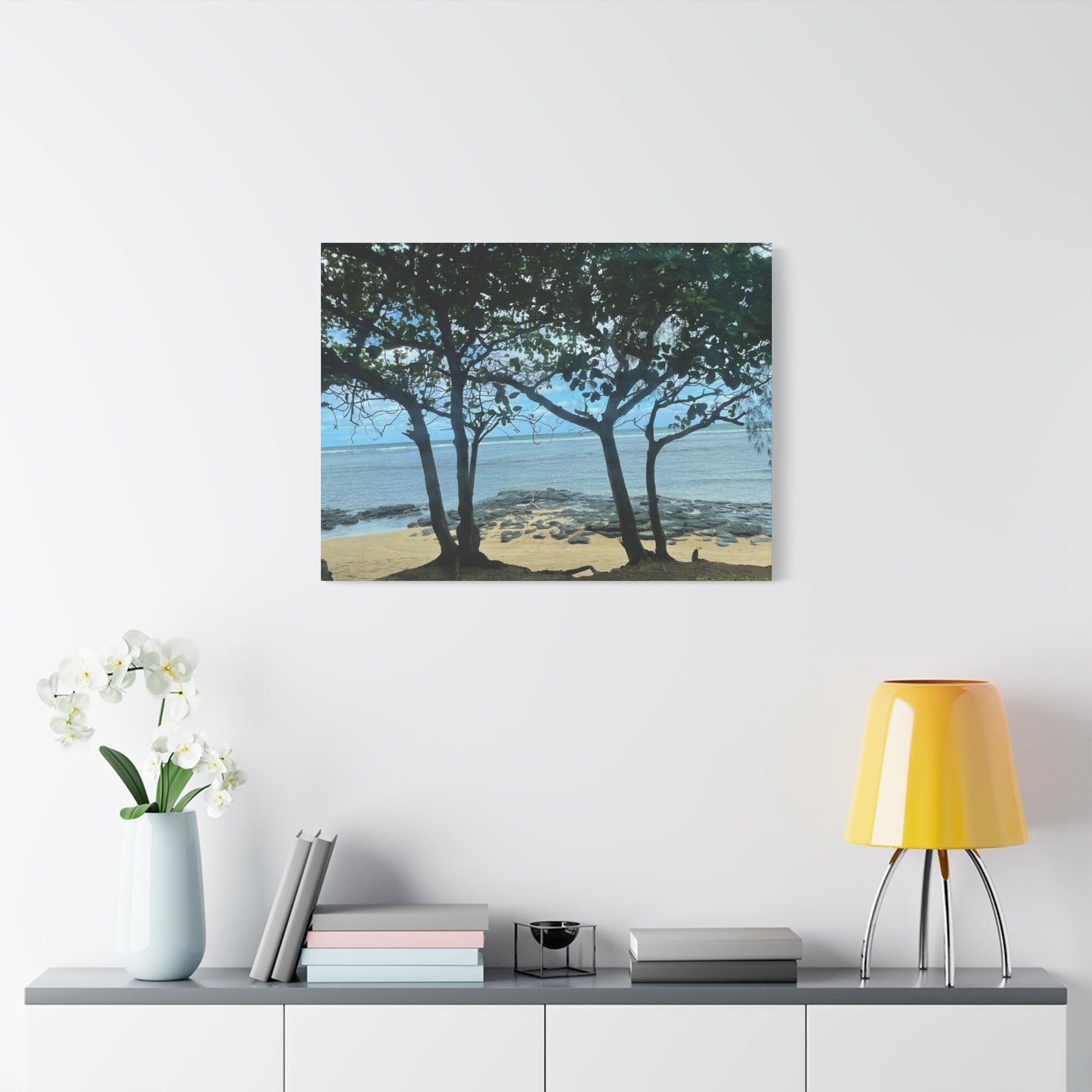 Serene Beach Landscape Canvas Print - Tranquil Coastal Wall Art