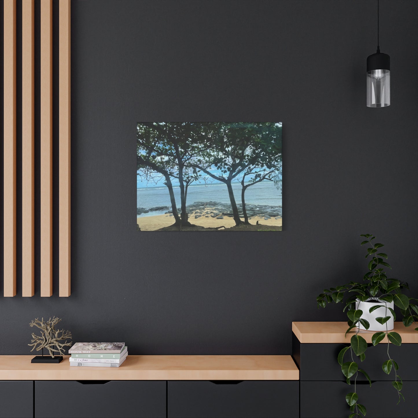 Serene Beach Landscape Canvas Print - Tranquil Coastal Wall Art