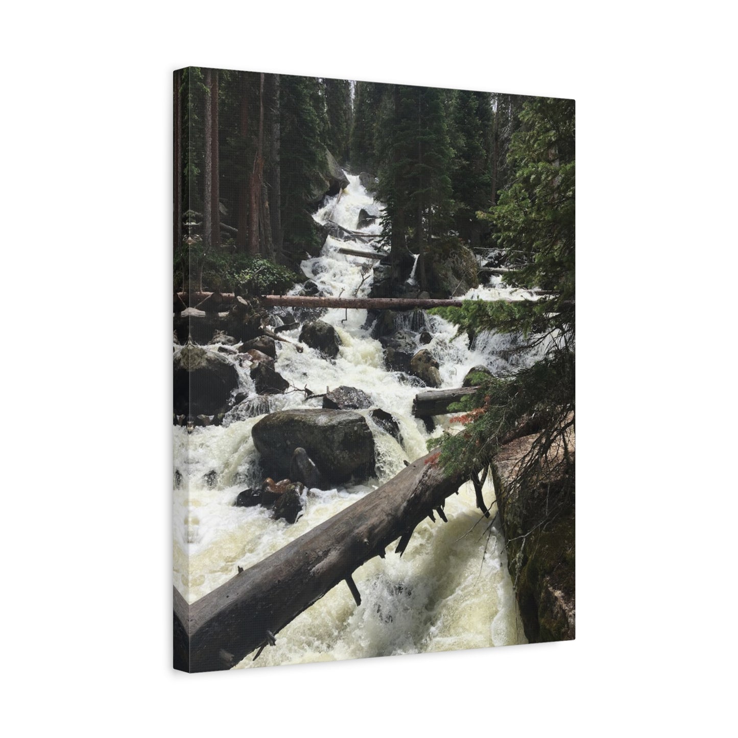 Nature Waterfall Canvas Art - Stretched Matte Wall Decor