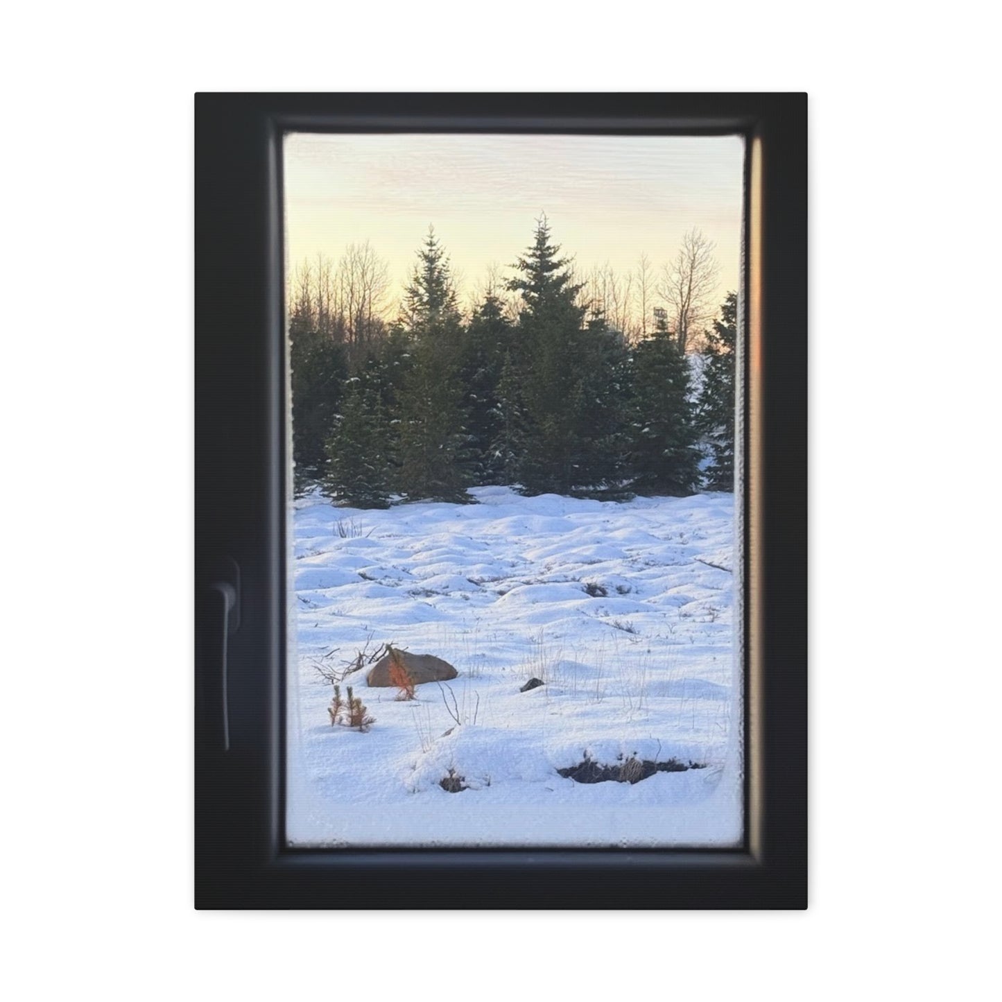Serene Winter Landscape Art Print - Stretched Matte Canvas