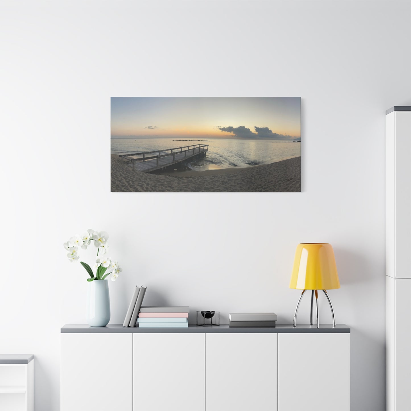 Serene Beach Sunset Canvas Wall Art