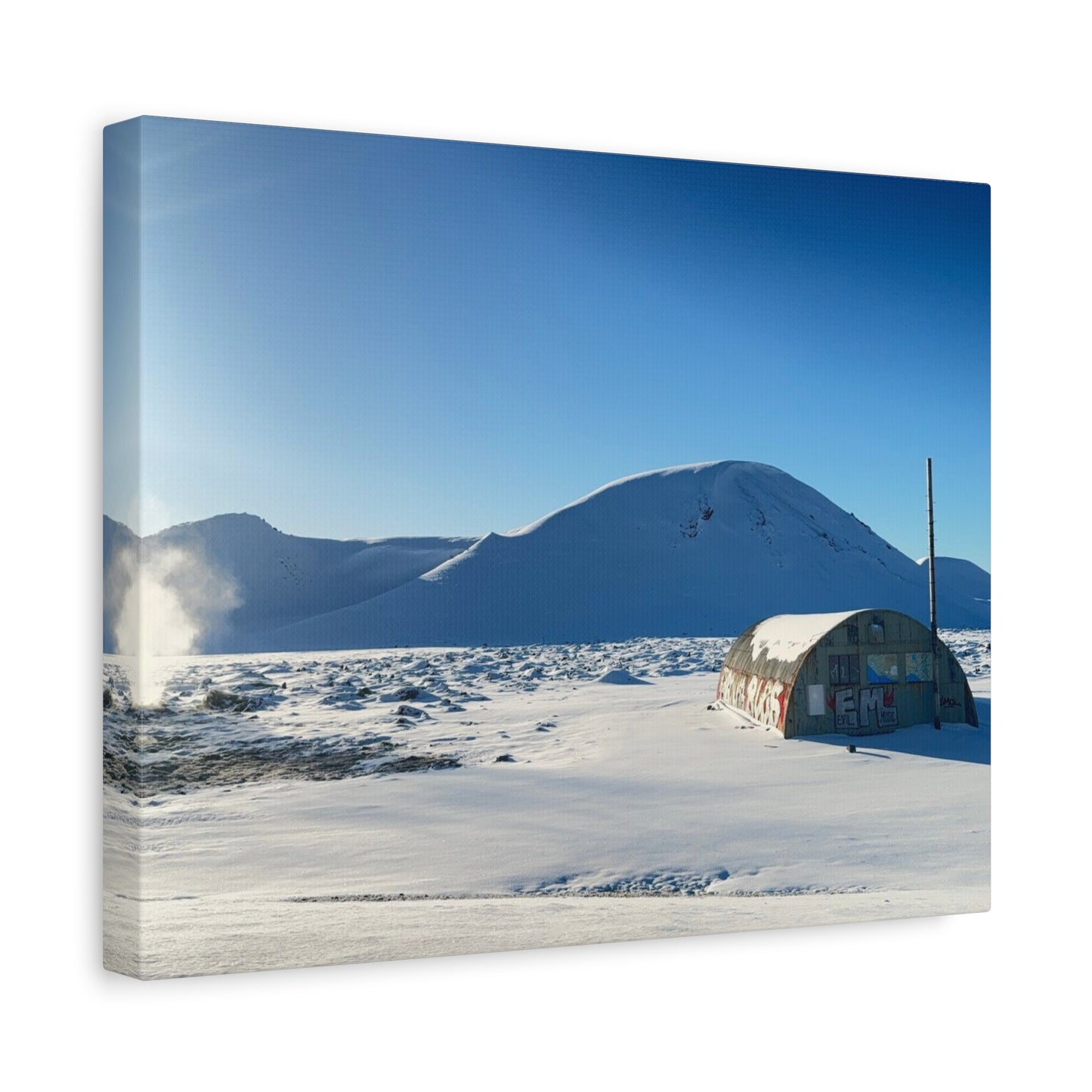 Snow-Covered Landscape Canvas Art - Stretched Matte Print