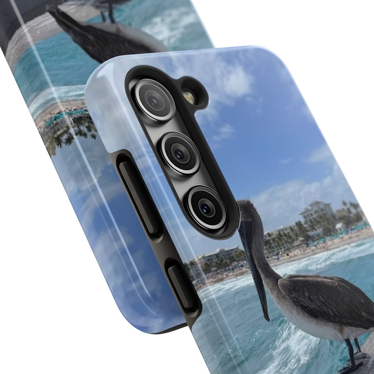 Coastal Pelican Tough Phone Cases - Durable Protection with Ocean Vibe