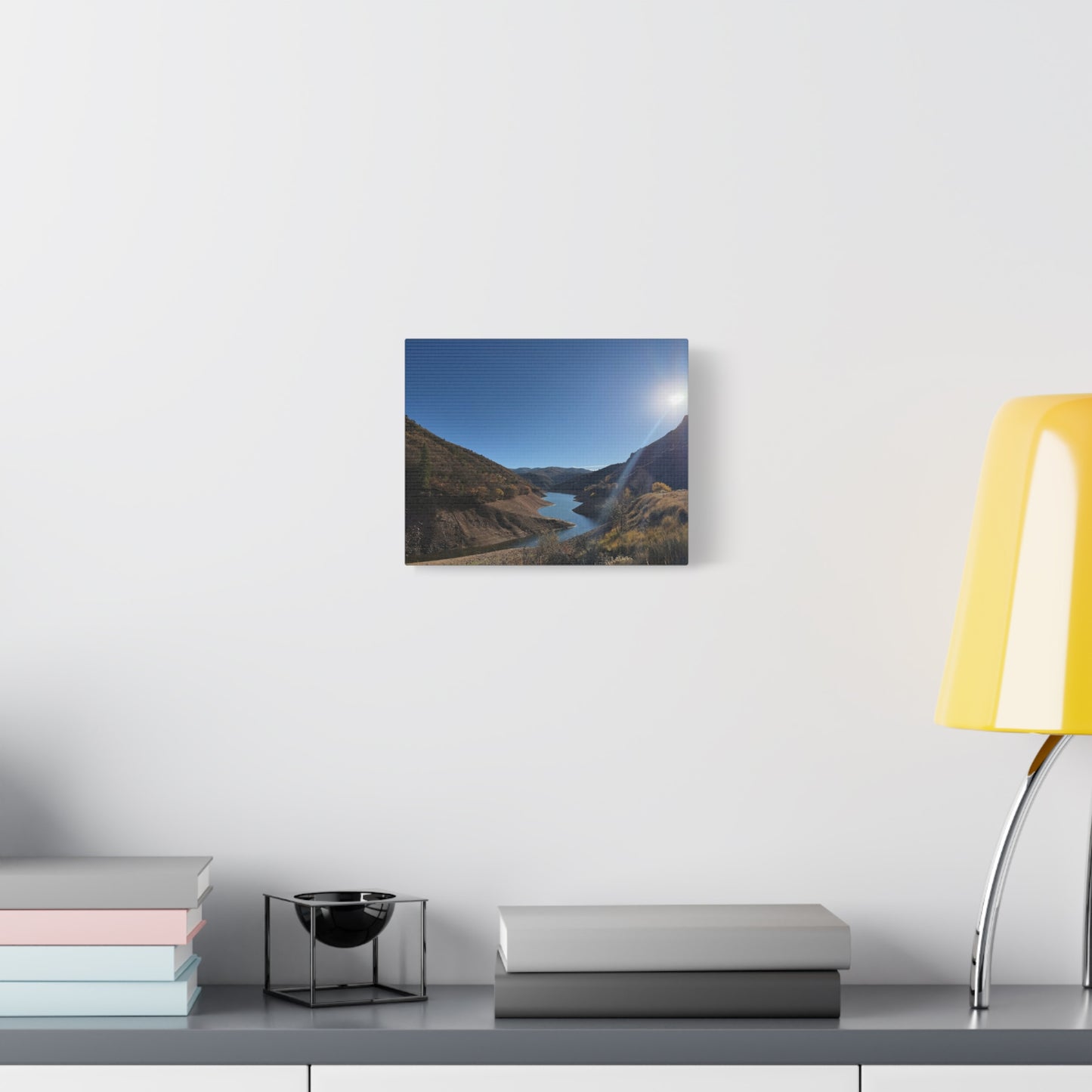 Scenic Landscape Canvas Wall Art – Tranquil Mountain River Design