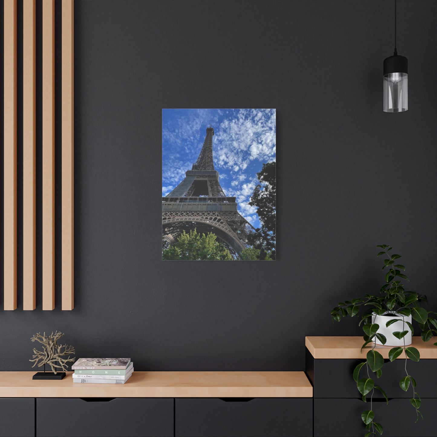 Eiffel Tower Canvas Wall Art – Stretched Matte Print for Paris Lovers