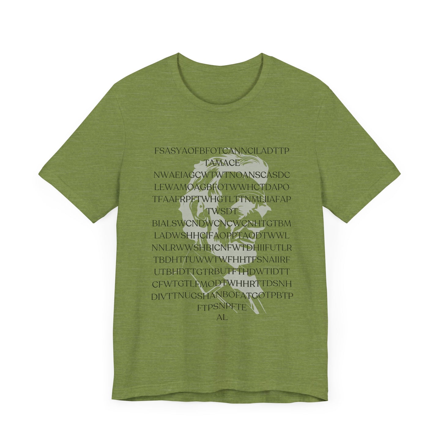 Lincoln's Gettysburg Address Unisex Jersey Short Sleeve Tee with Text Design