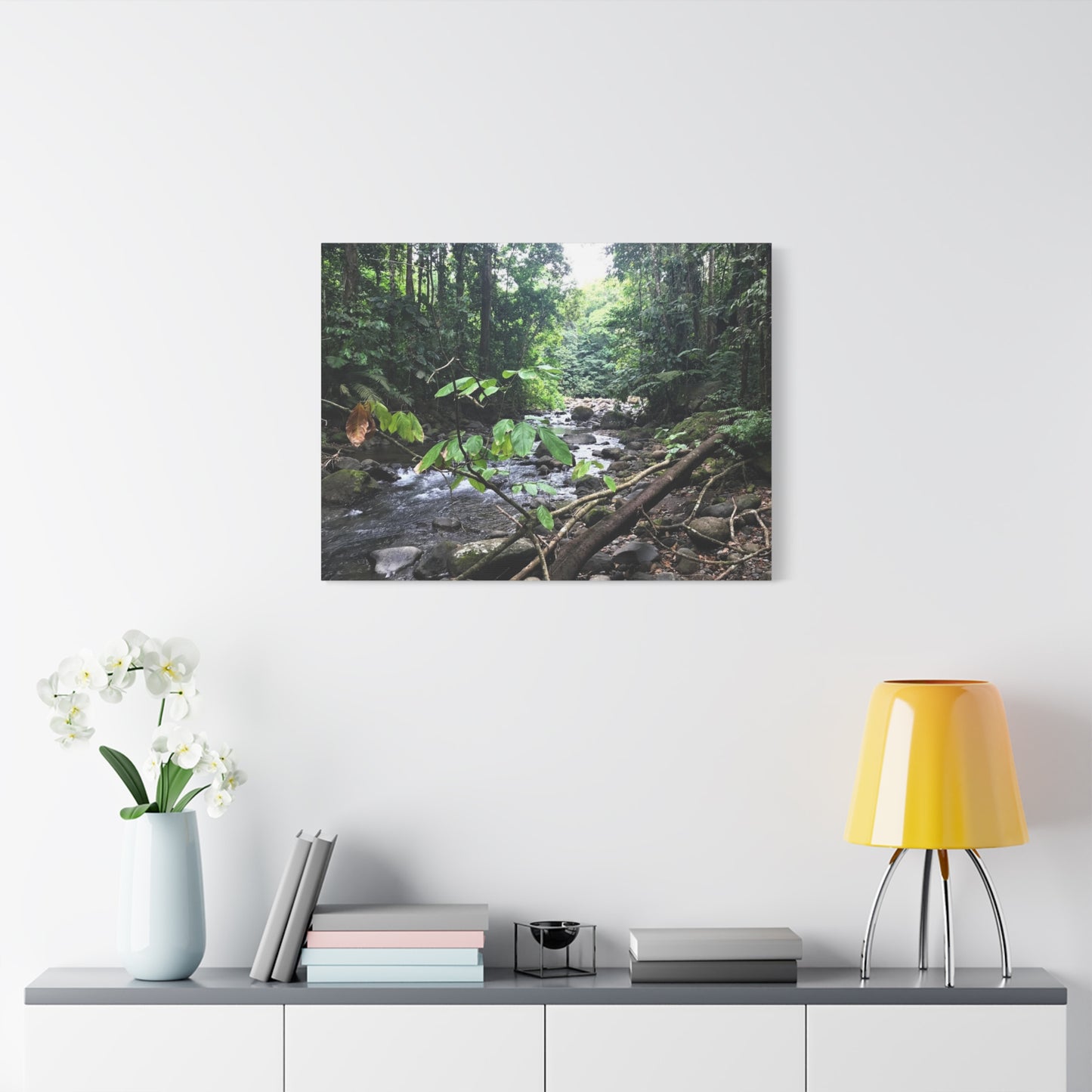 Nature-Inspired Matte Canvas Wall Art - Serene River Scene
