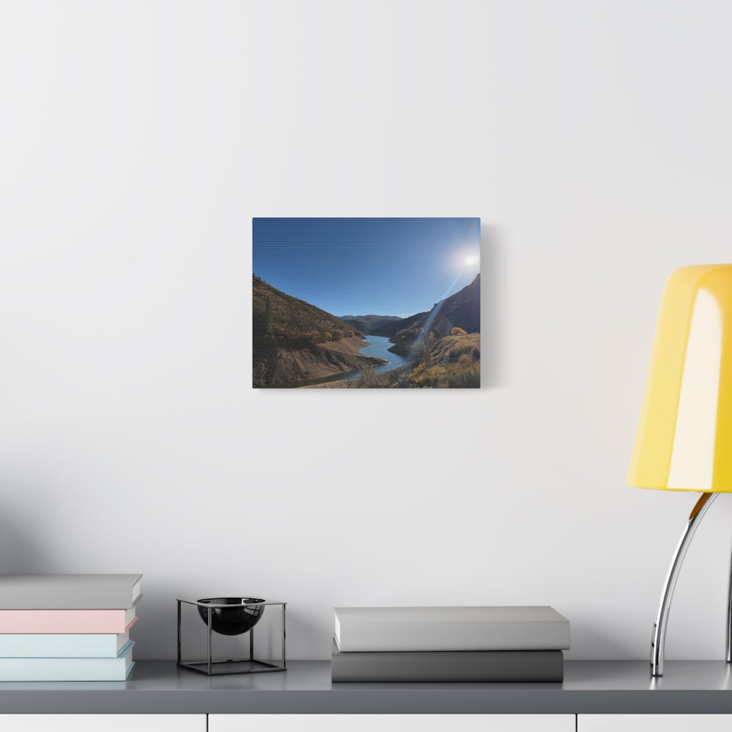 Scenic Landscape Canvas Wall Art – Tranquil Mountain River Design