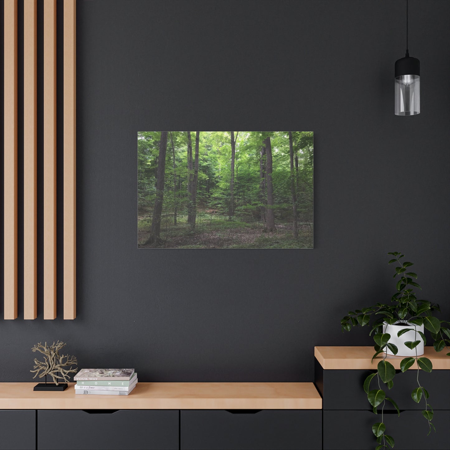 Serene Forest Canvas Art - Stretched Wall Décor for Natural Ambiance Sacred Grove