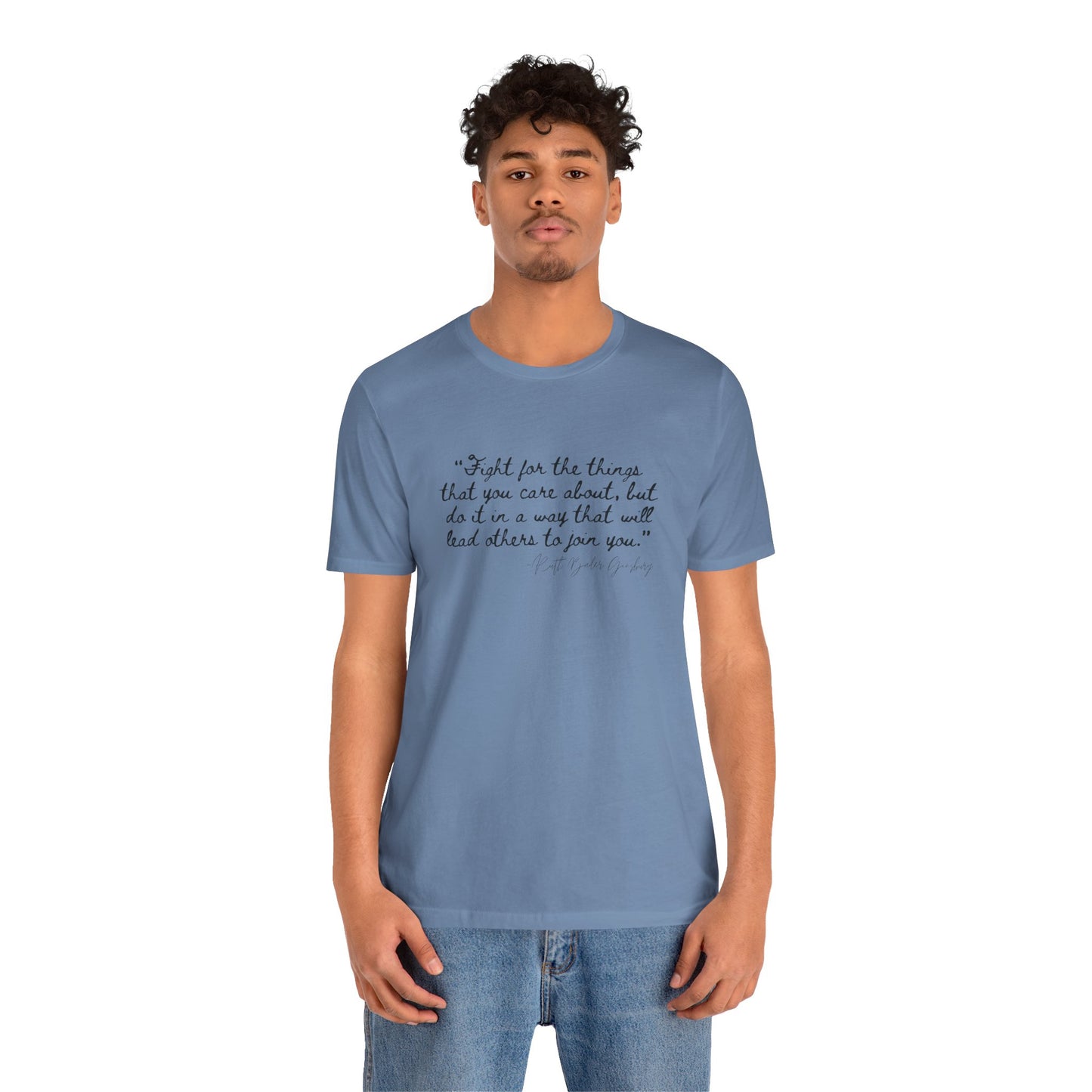 Inspirational Unisex Short Sleeve Tee – "Fight for the Things You Care About"