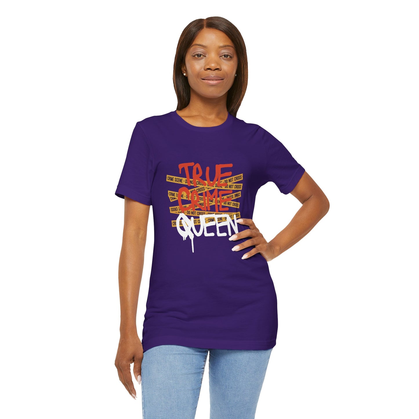 True Crime Queen Unisex Jersey Tee - Perfect for Crime Lovers and True Crime Events