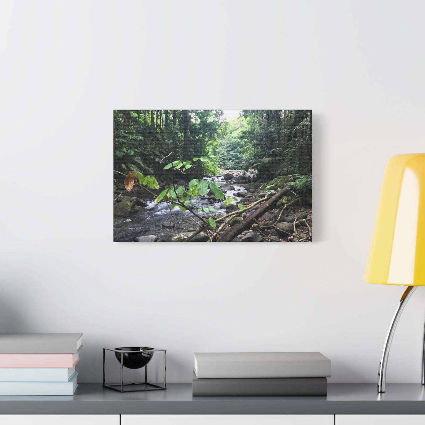 Nature-Inspired Matte Canvas Wall Art - Serene River Scene