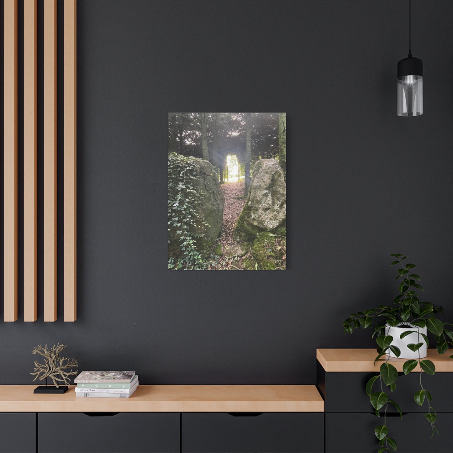Serene Nature Wall Art Canvas – Tranquil Forest Scene for Home Decor