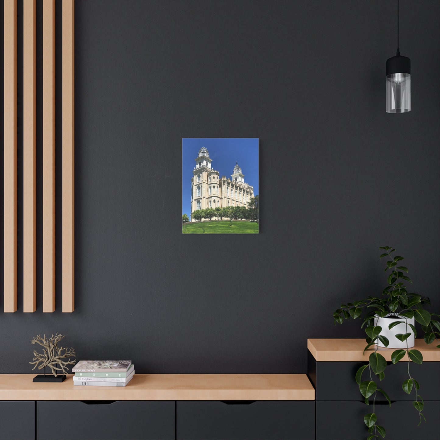 Matte Canvas Wall Art - Beautiful Architectural Print for Home Décor Manti Temple LDS
