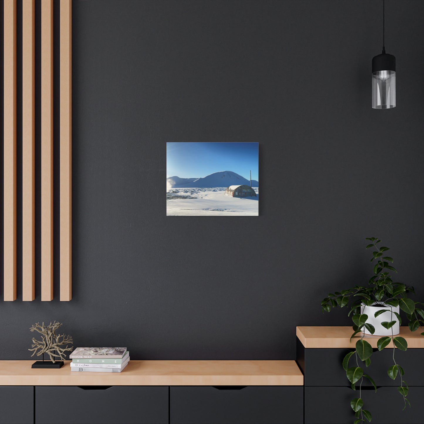 Snow-Covered Landscape Canvas Art - Stretched Matte Print