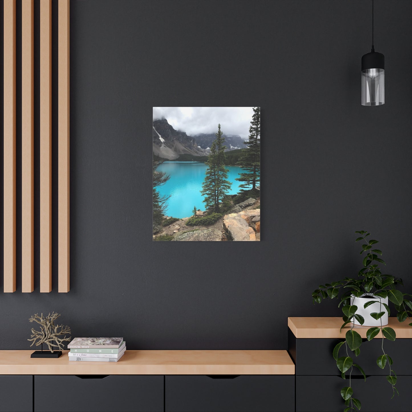 Nature Canvas Print - Tranquil Mountain Lake Art for Home Decor