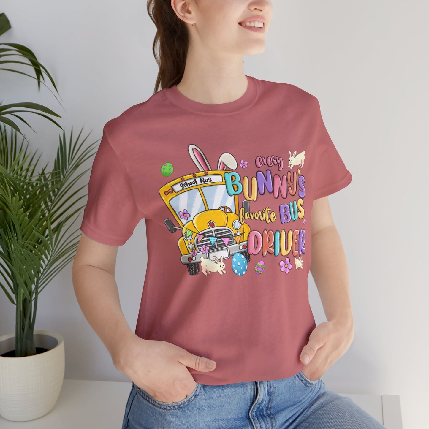 Every Bunny's Favorite Bus Driver Unisex Tee - Fun Easter T-Shirt for Kids and Adults