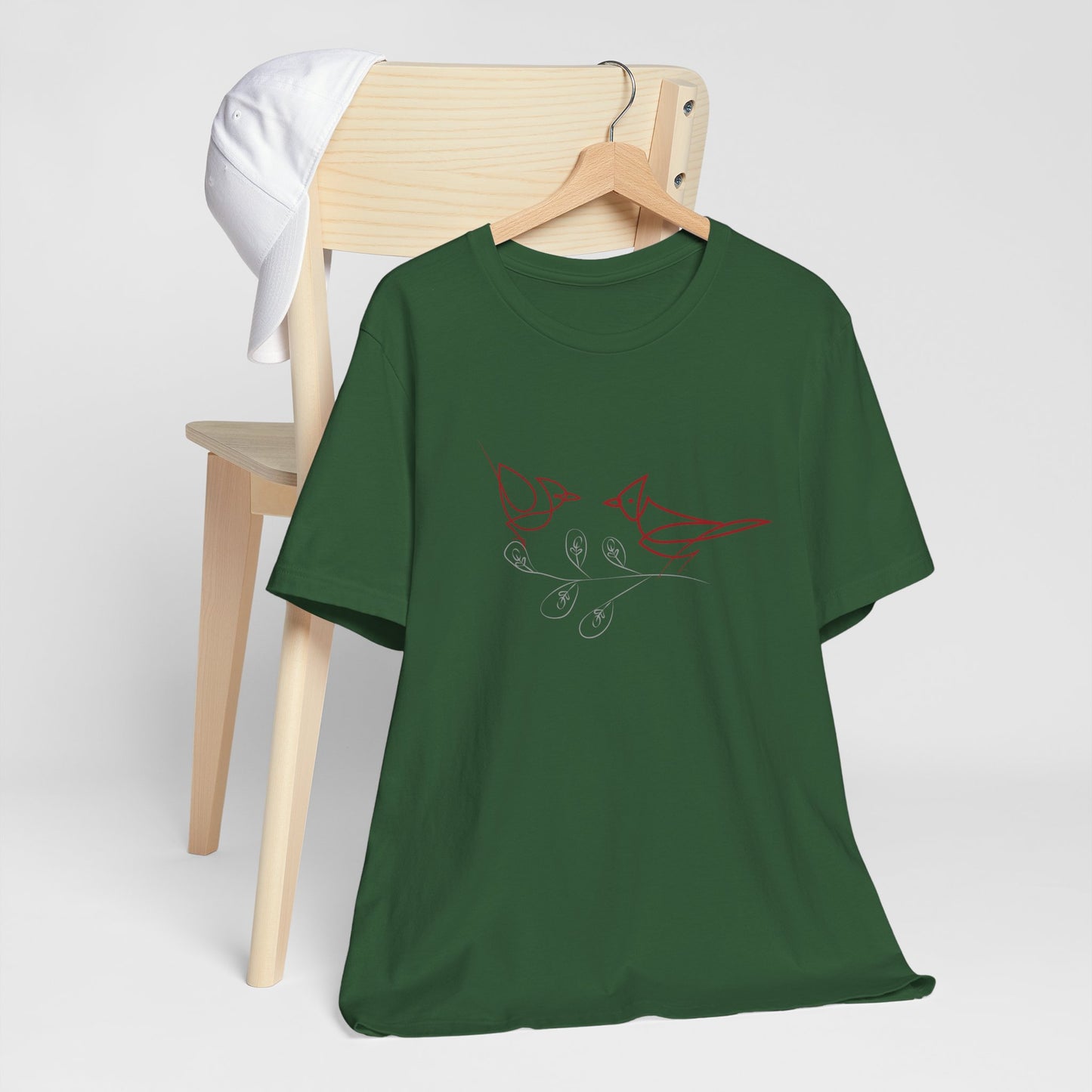Cardinal Bird Short Sleeve Tee - Unisex Jersey T-Shirt