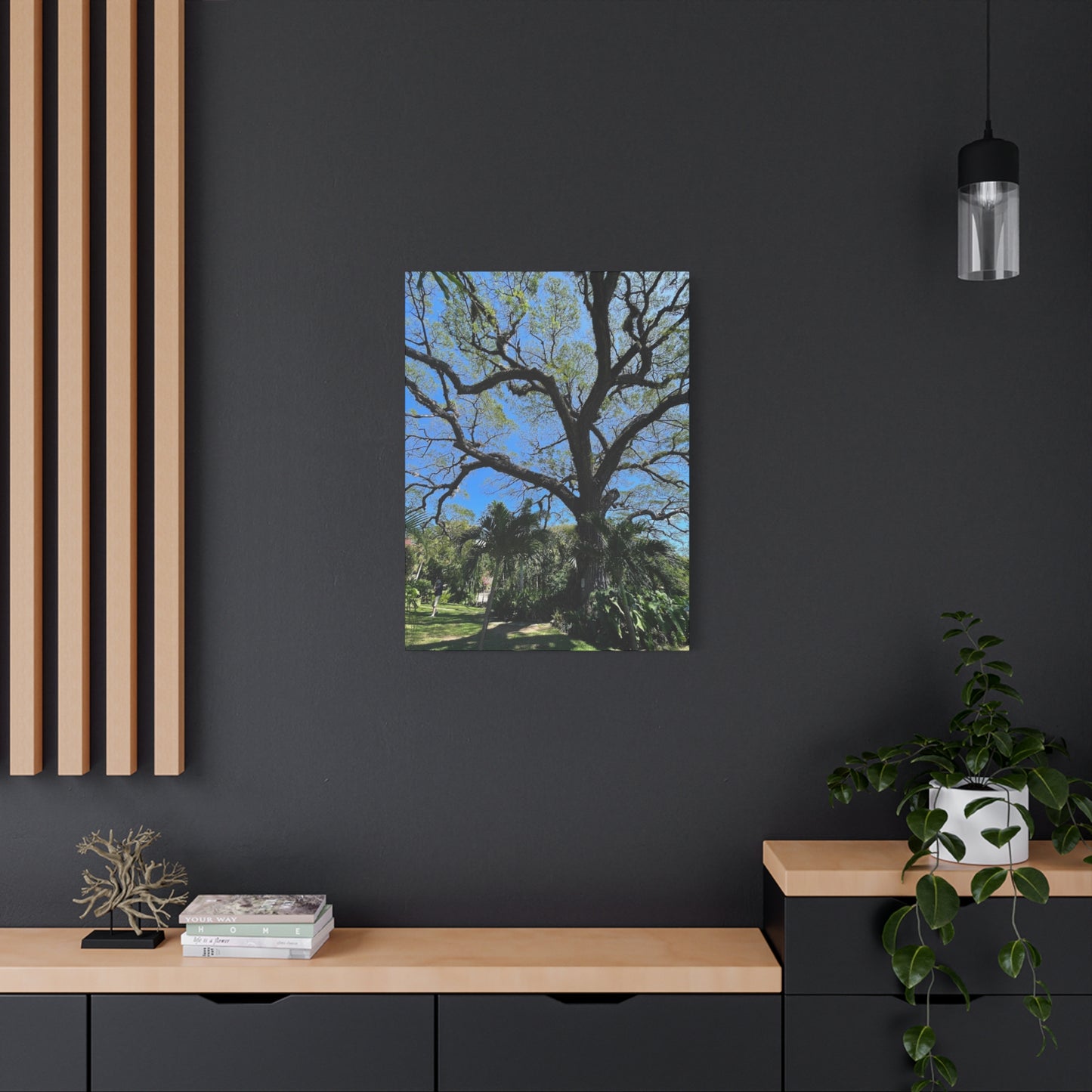 Nature-Inspired Stretched Canvas Art - Large Tree Print