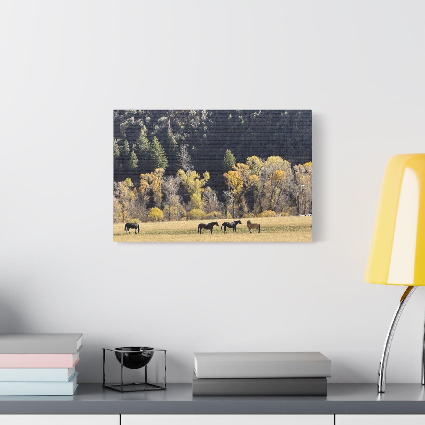 Scenic Horse Canvas Print - Rustic Wall Art for Nature Lovers
