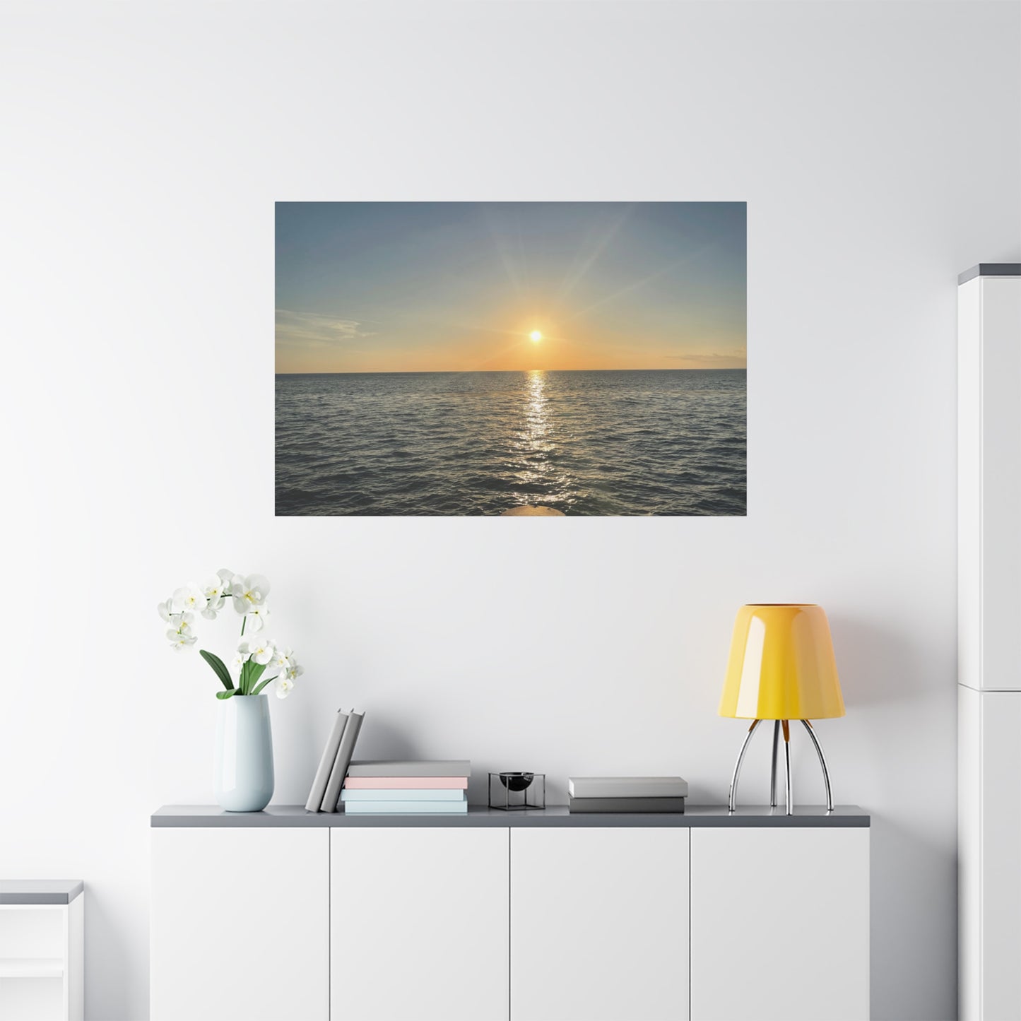 Sunset Canvas Wall Art, Coastal Decor for Beach Lovers, Home Interior, Perfect for Living Room, Gift for Holidays