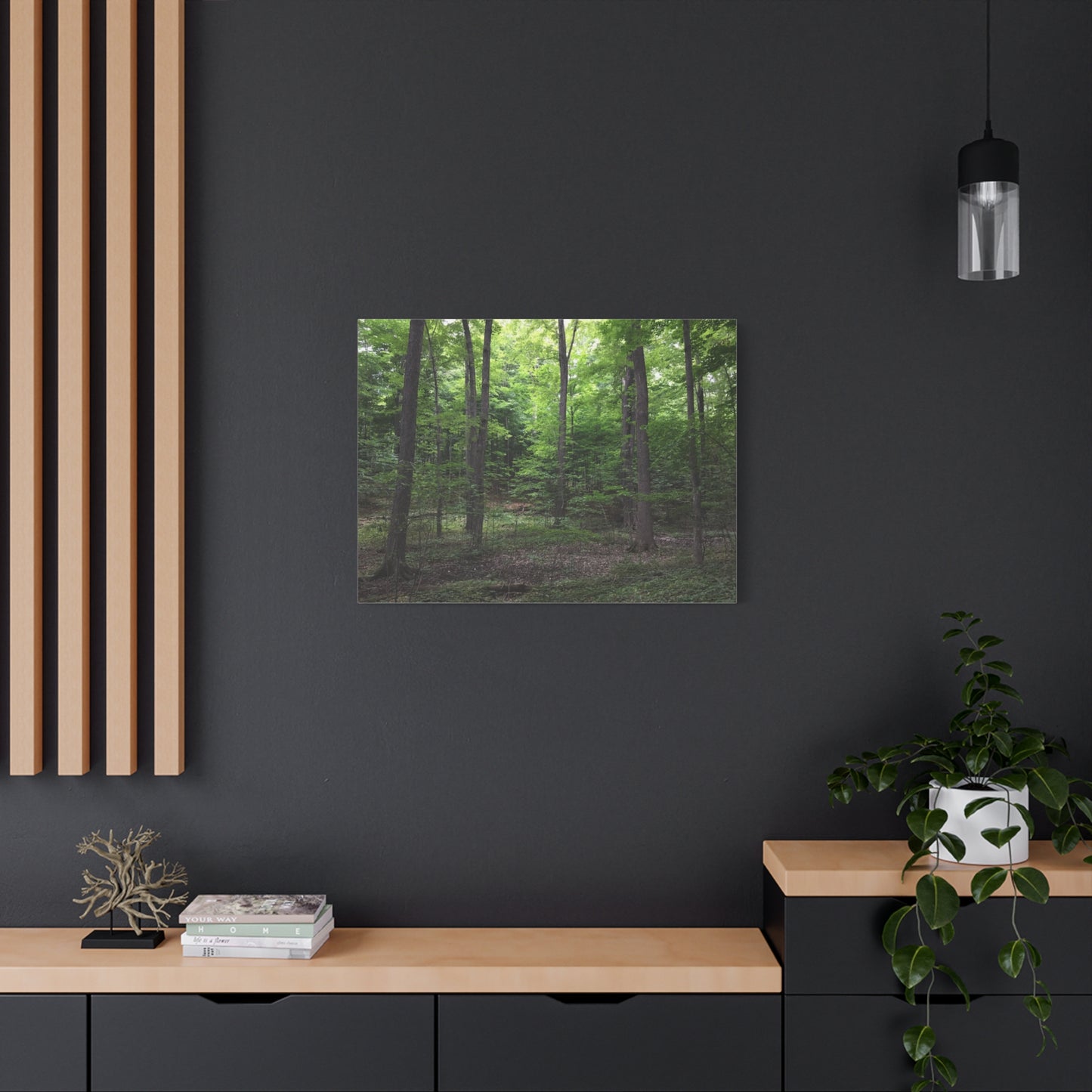 Serene Forest Canvas Art - Stretched Wall Décor for Natural Ambiance Sacred Grove