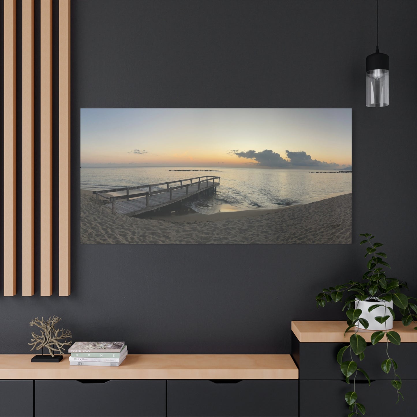 Serene Beach Sunset Canvas Wall Art
