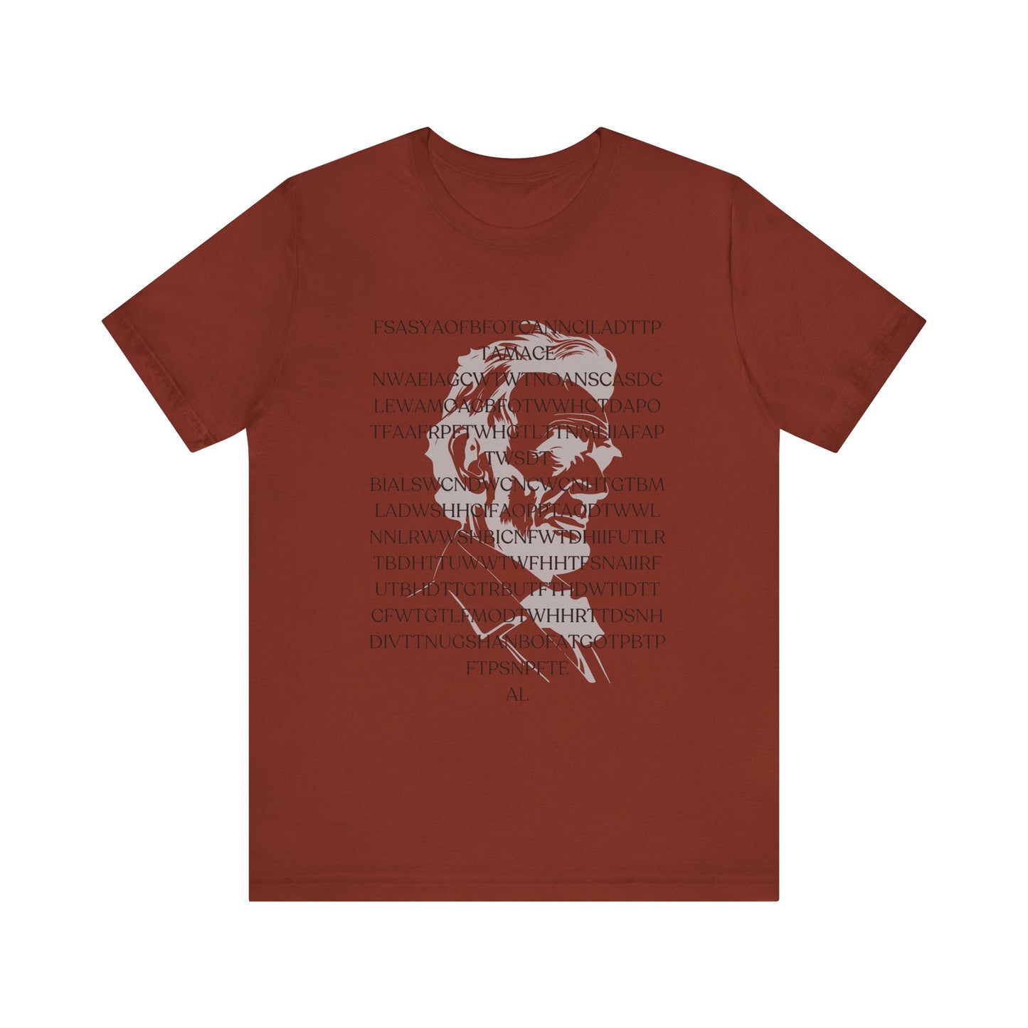 Lincoln's Gettysburg Address Unisex Jersey Short Sleeve Tee with Text Design