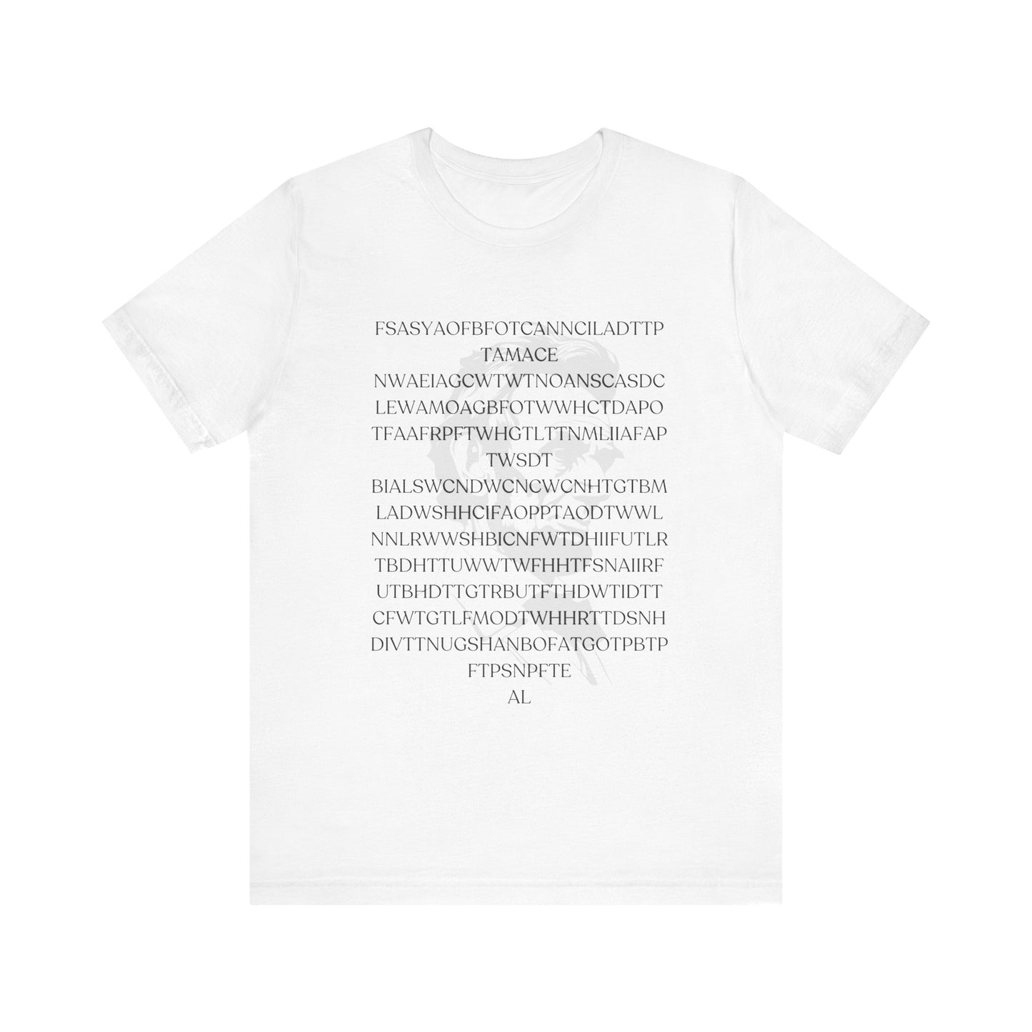 Lincoln's Gettysburg Address Unisex Jersey Short Sleeve Tee with Text Design