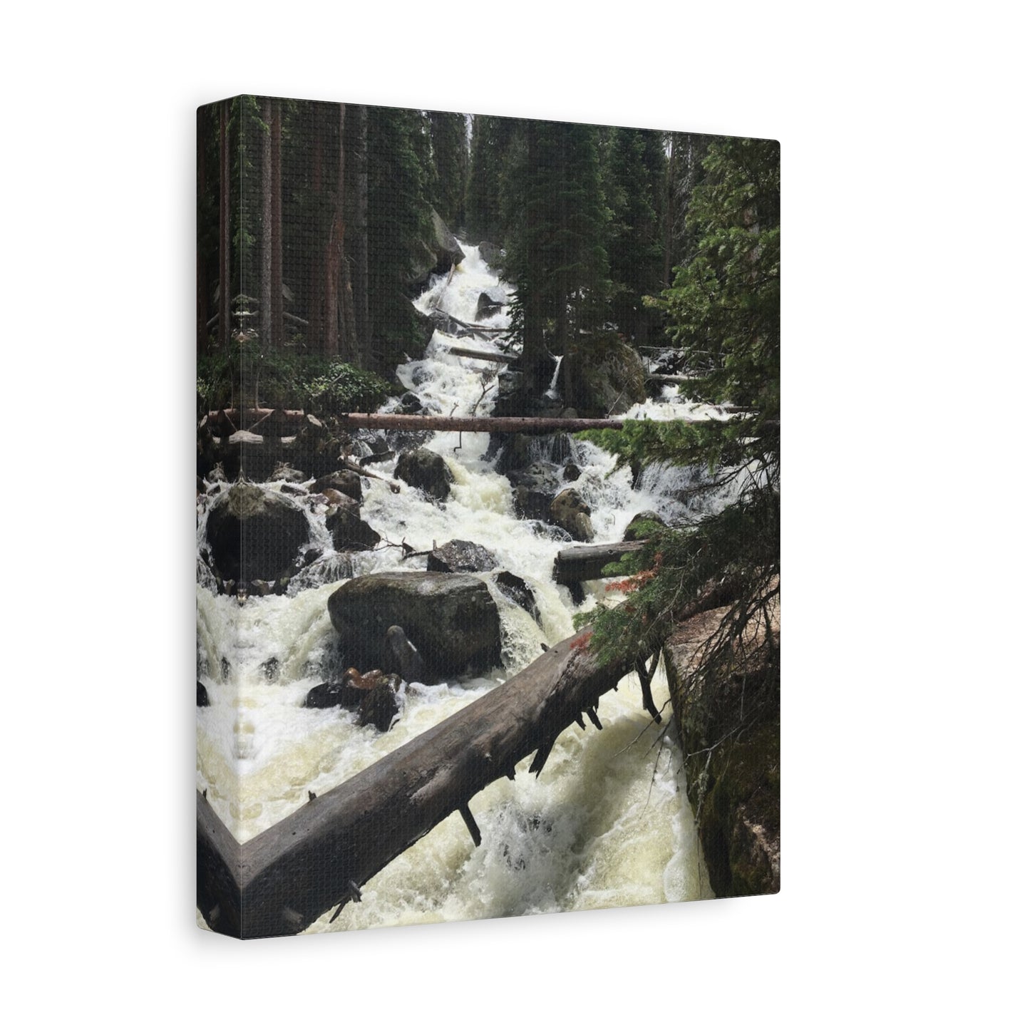 Nature Waterfall Canvas Art - Stretched Matte Wall Decor