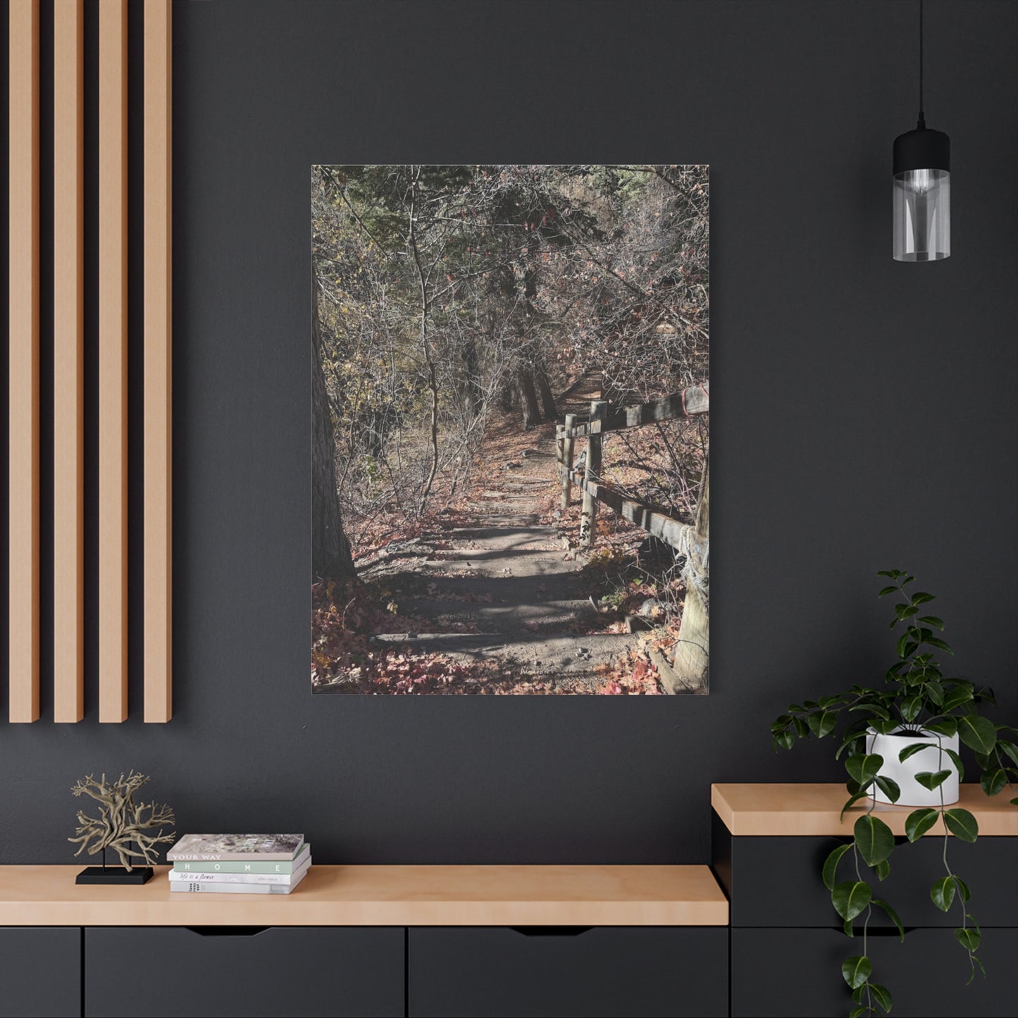 Nature Path Matte Canvas Wall Art - Tranquil Landscape Decor
