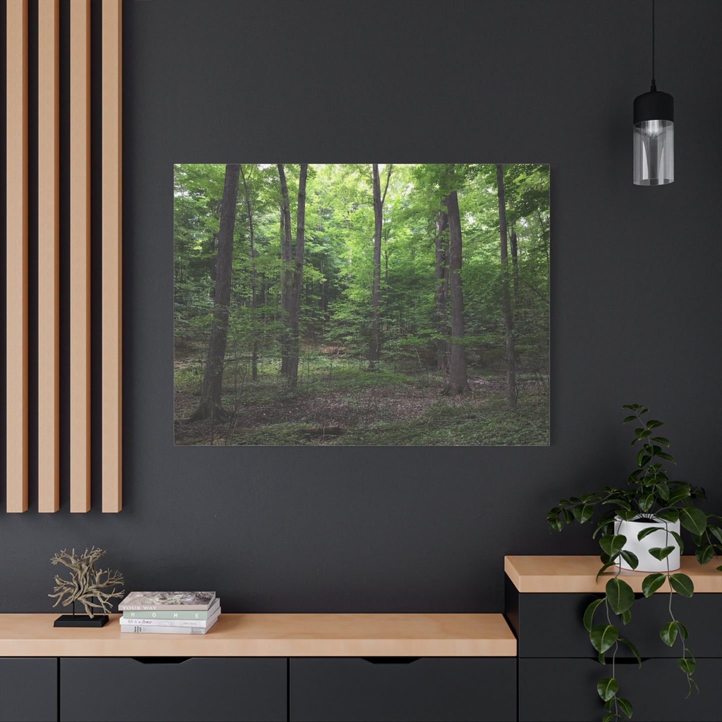 Serene Forest Canvas Art - Stretched Wall Décor for Natural Ambiance Sacred Grove