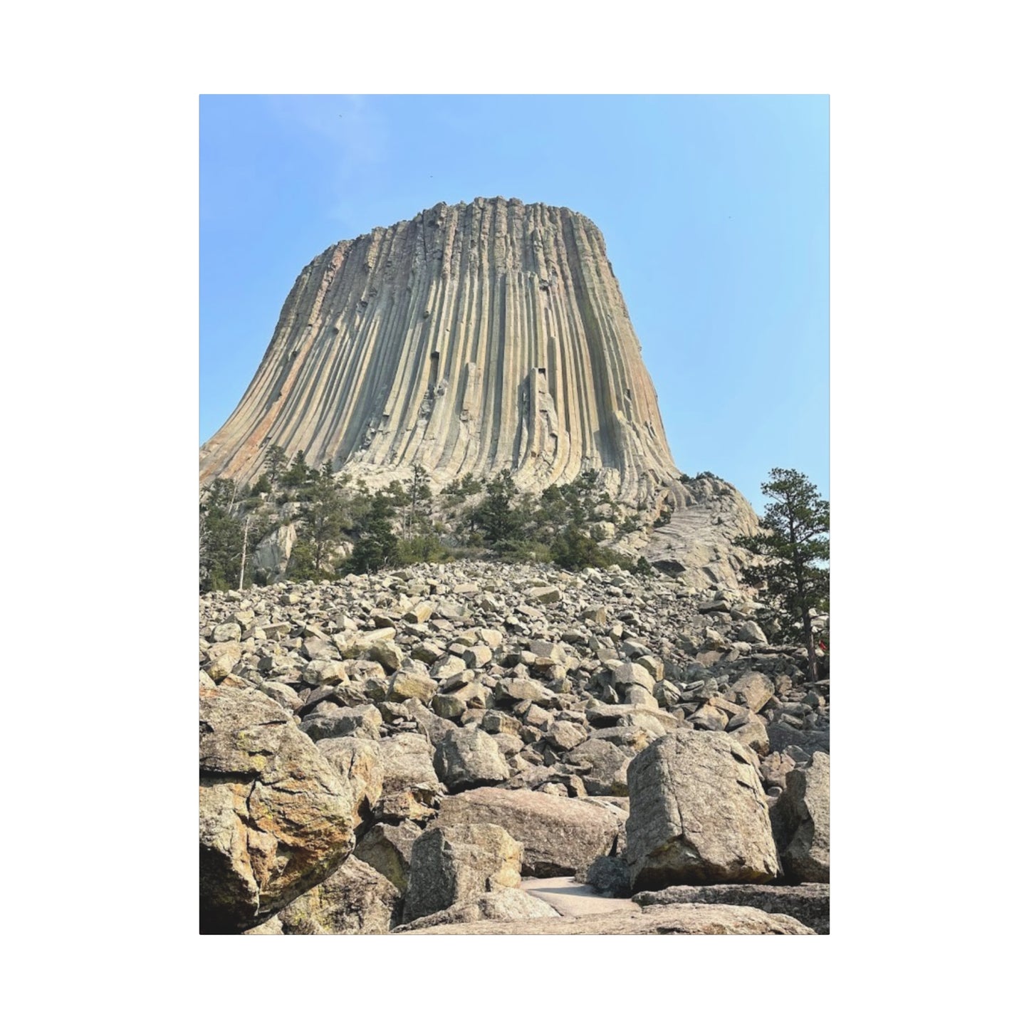 Nature Art Canvas Print - Majestic Rock Formation Devil's Tower