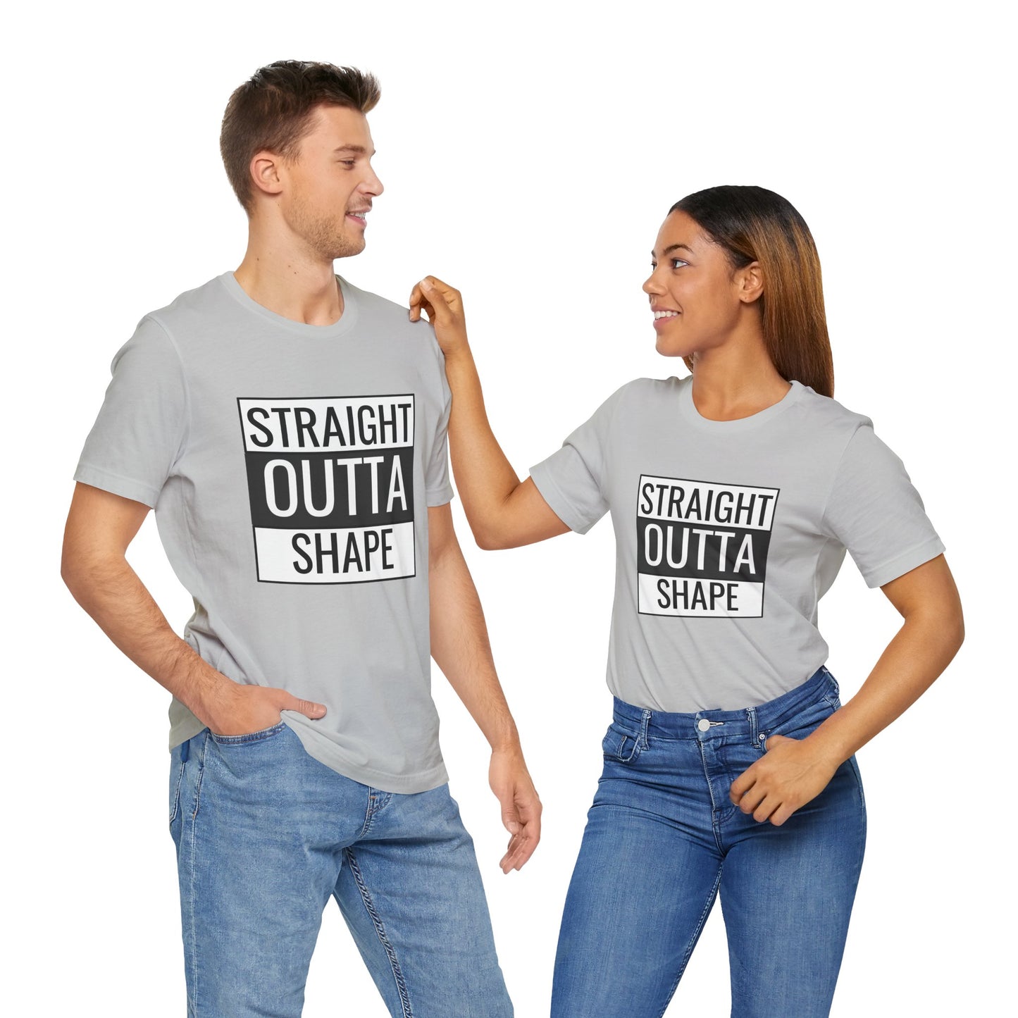 Straight Outta Shape Unisex Tee - Funny Workout T-Shirt for Fitness Enthusiasts