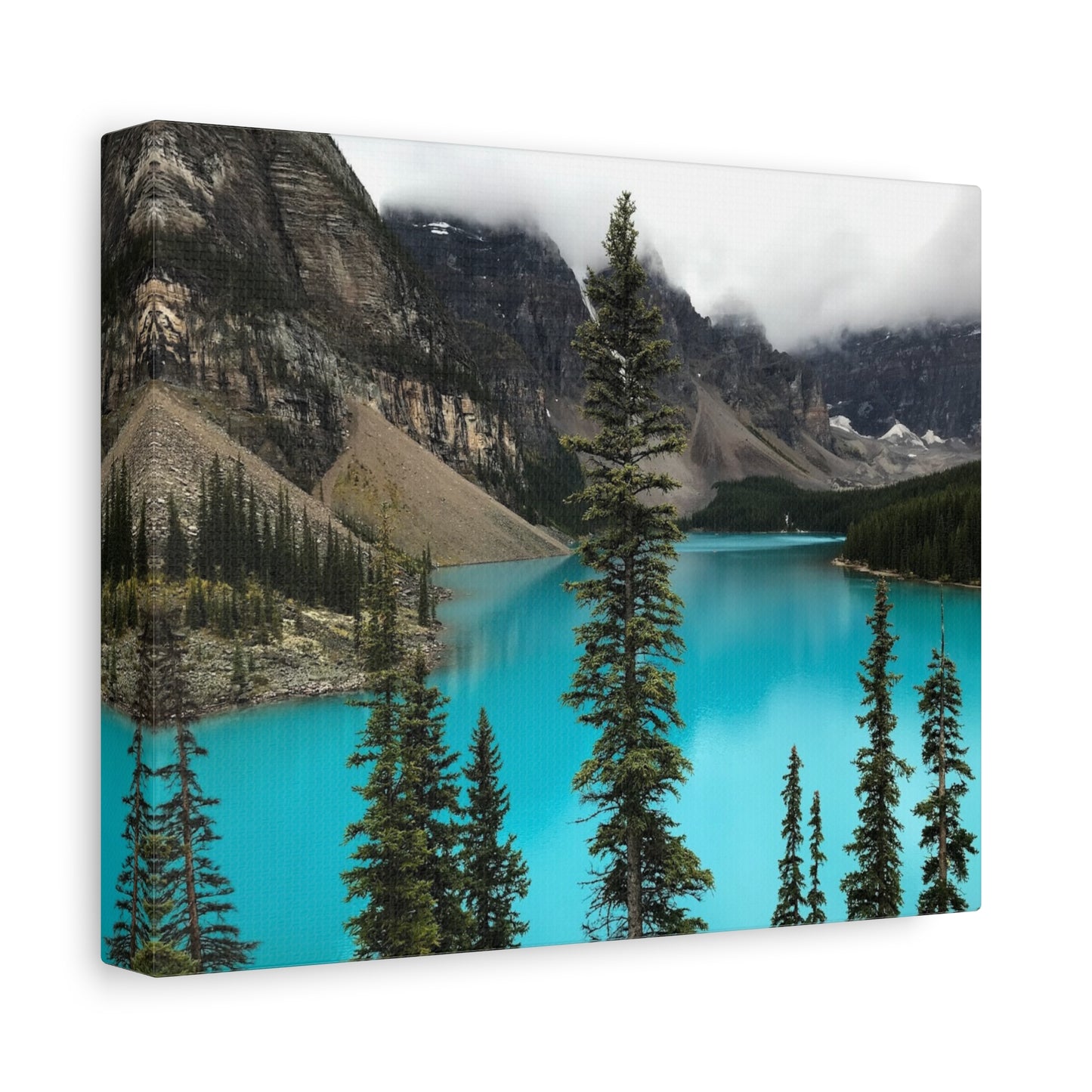 Scenic Landscape Canvas Wall Art - Tranquil Mountain Lake Decor