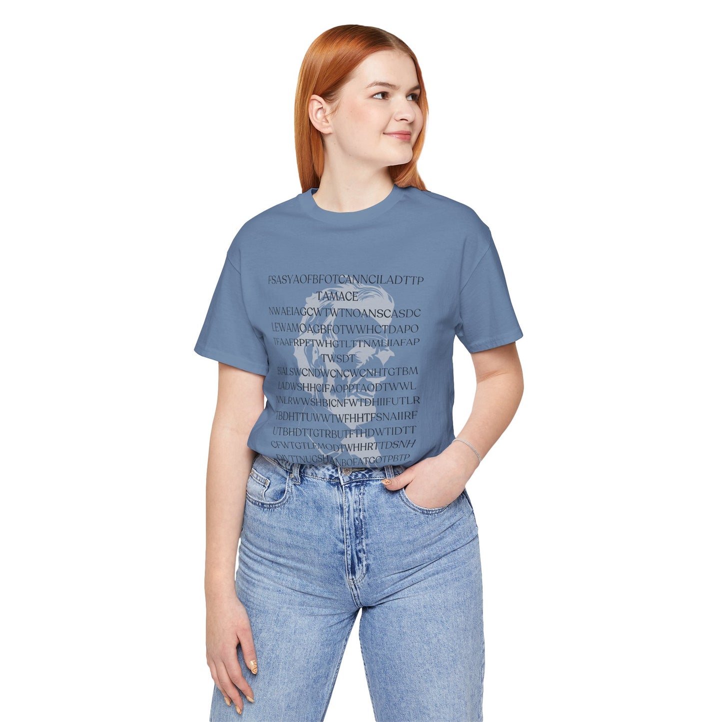 Lincoln's Gettysburg Address Unisex Jersey Short Sleeve Tee with Text Design