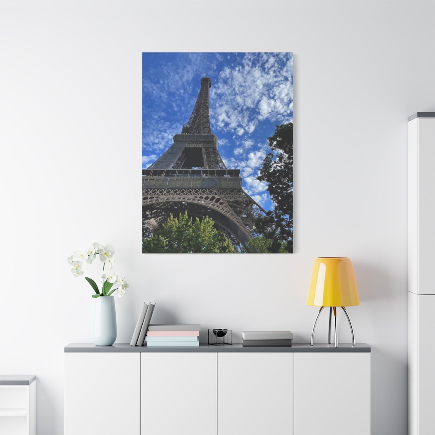 Eiffel Tower Canvas Wall Art – Stretched Matte Print for Paris Lovers