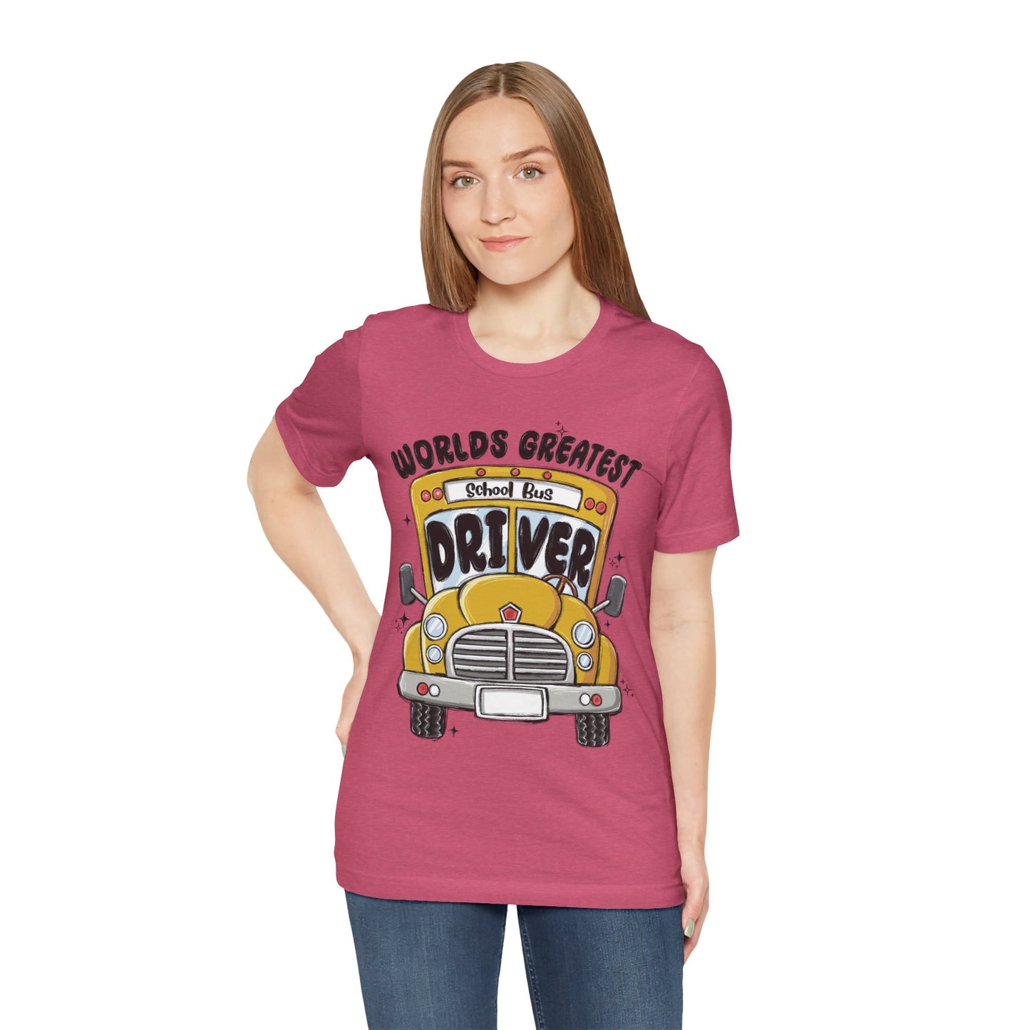 World's Greatest School Bus Driver Tee - Unisex Jersey Short Sleeve