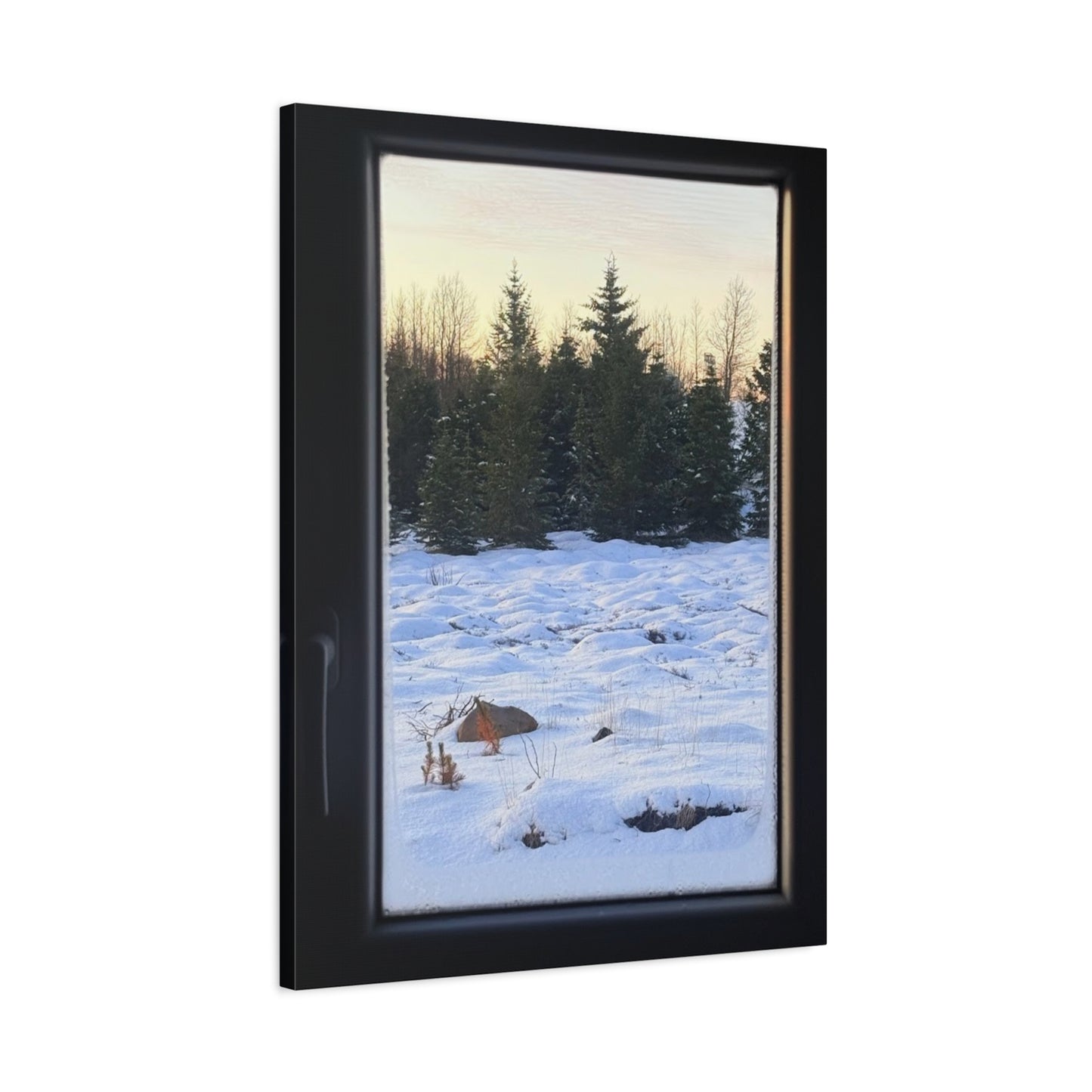 Serene Winter Landscape Art Print - Stretched Matte Canvas