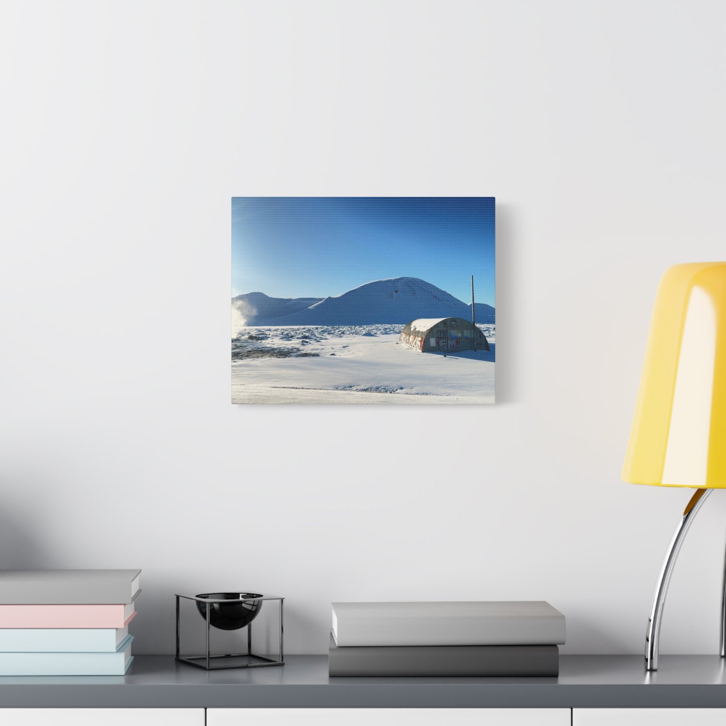 Snow-Covered Landscape Canvas Art - Stretched Matte Print