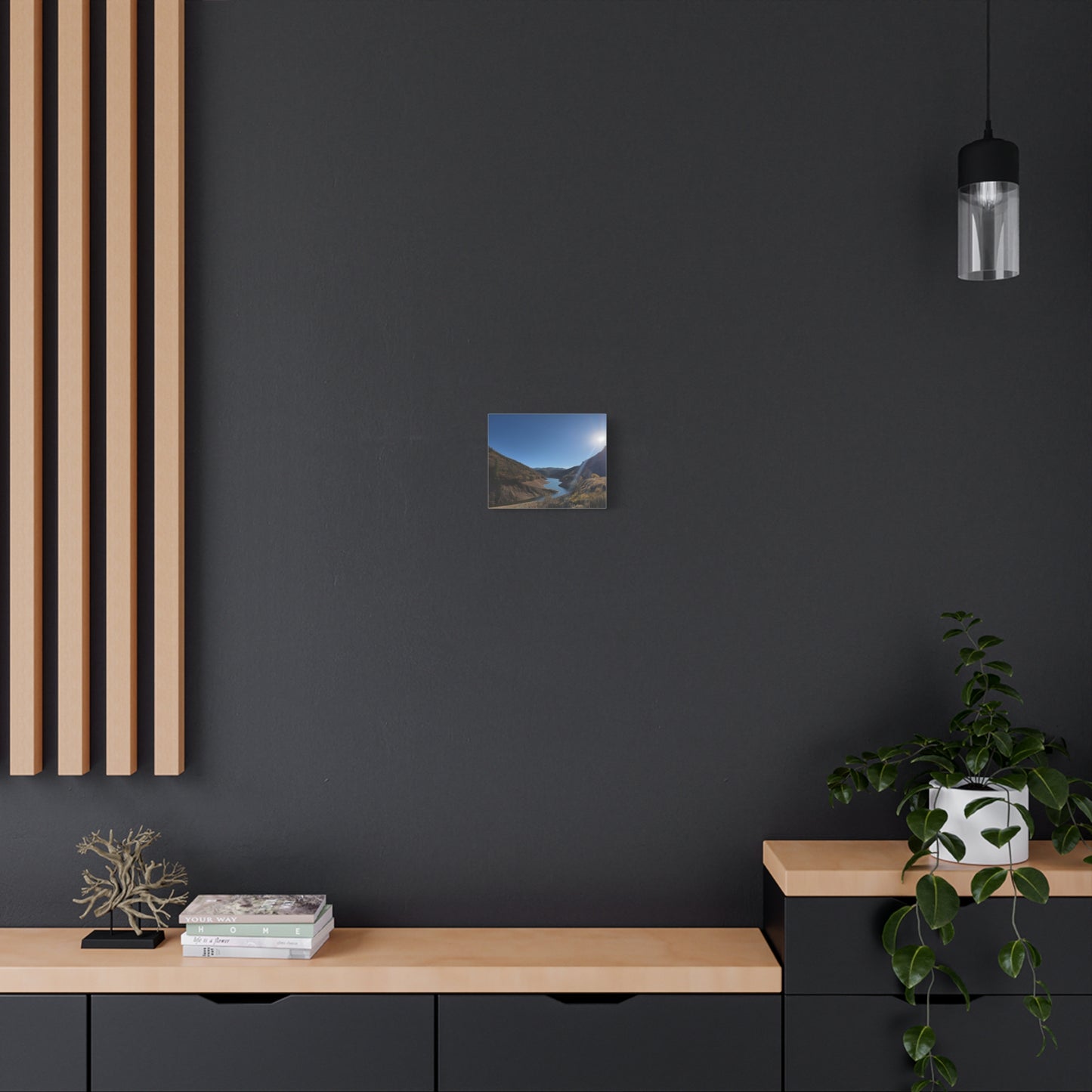 Scenic Landscape Canvas Wall Art – Tranquil Mountain River Design