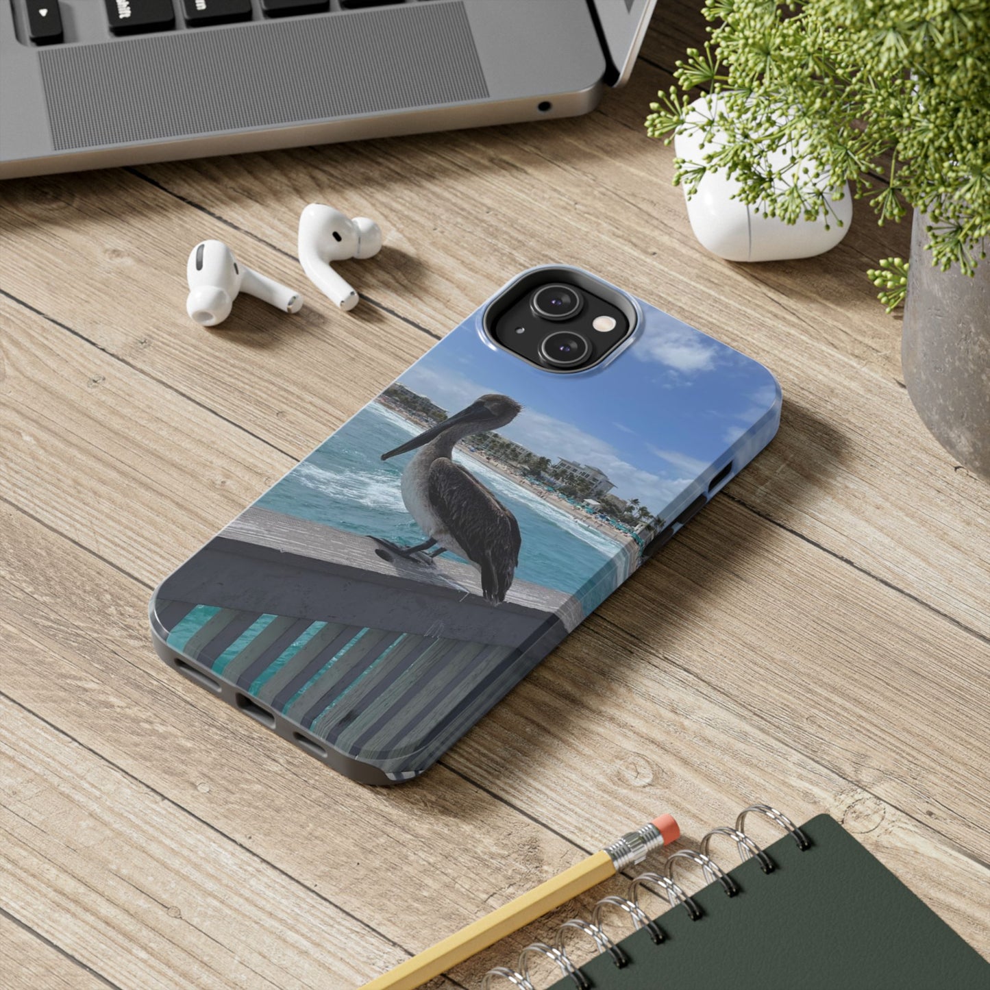 Coastal Pelican Tough Phone Cases - Durable Protection with Ocean Vibe