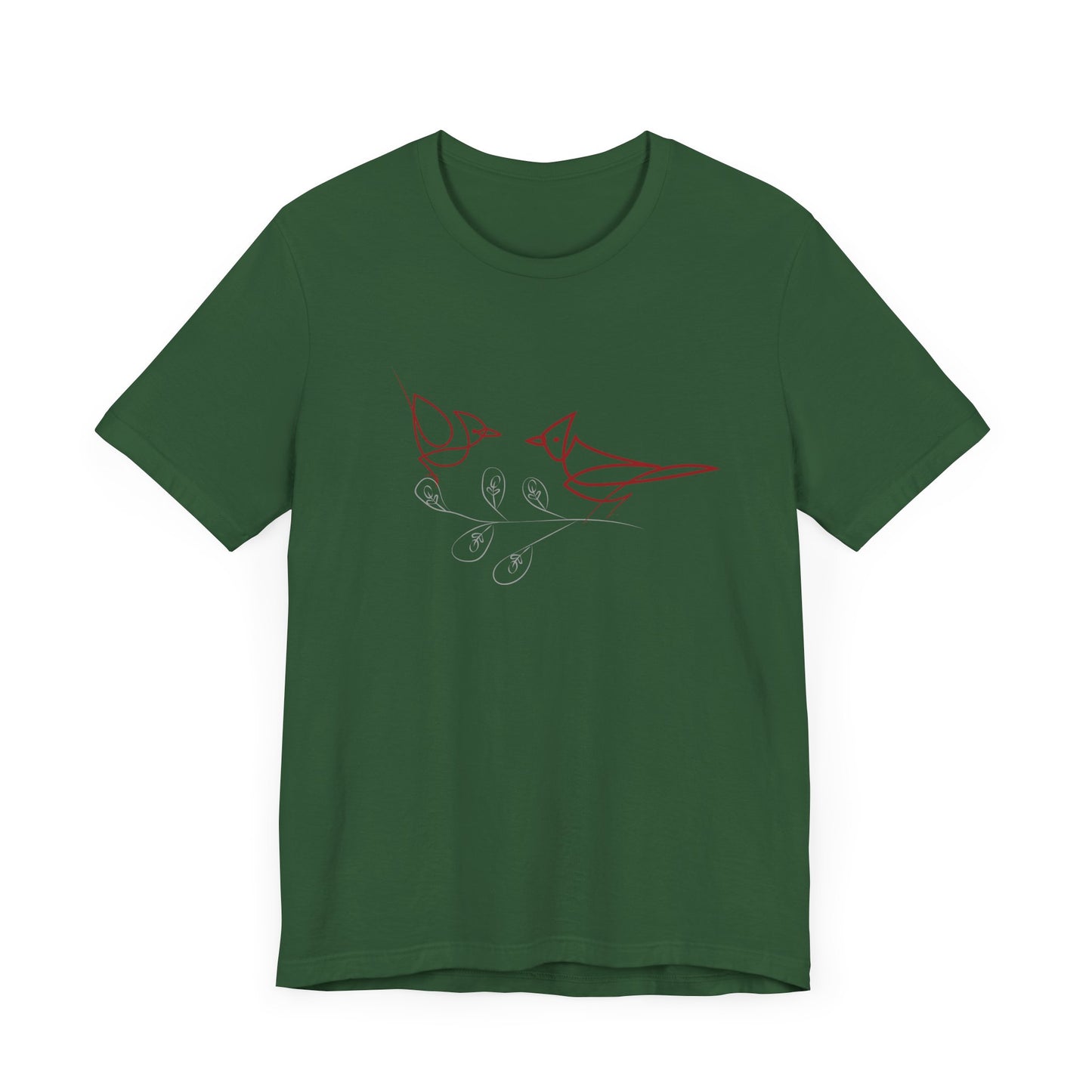 Cardinal Bird Short Sleeve Tee - Unisex Jersey T-Shirt
