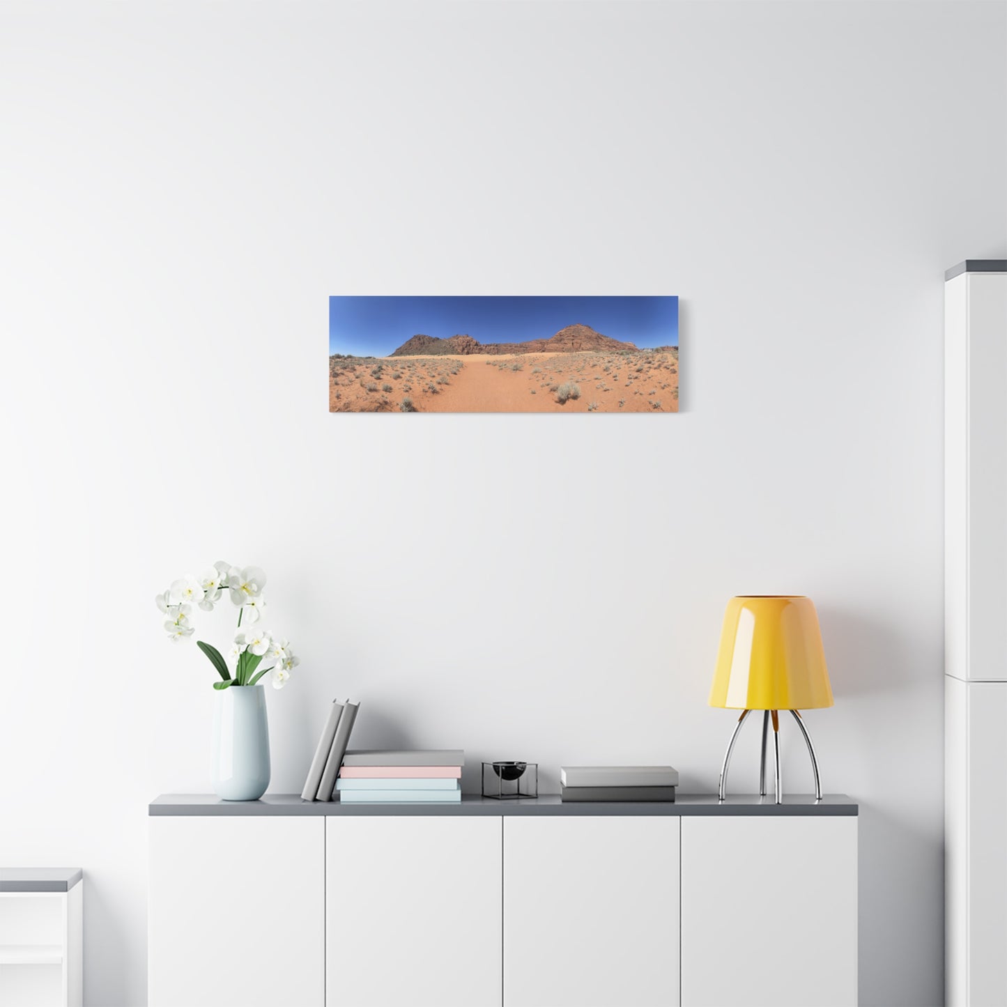 Desert Landscape Canvas Wall Art - Panoramic Modern Decor