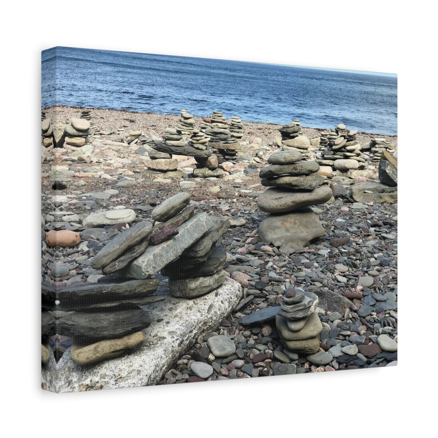 Tranquil Stone Stack Canvas Wall Art, Inspirational Home Decor, Serenity Gift, Nature Photography, Relaxing Living Room Art